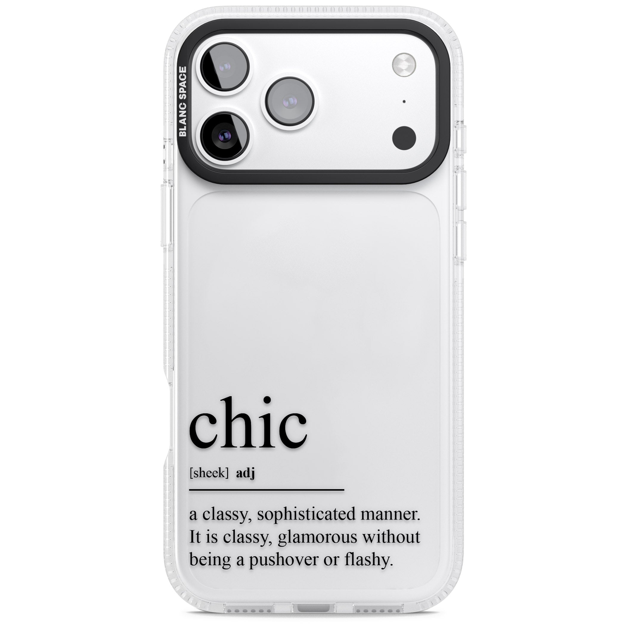 Chic iPhone 17 Pro Max Impact Air Clear Phone Case