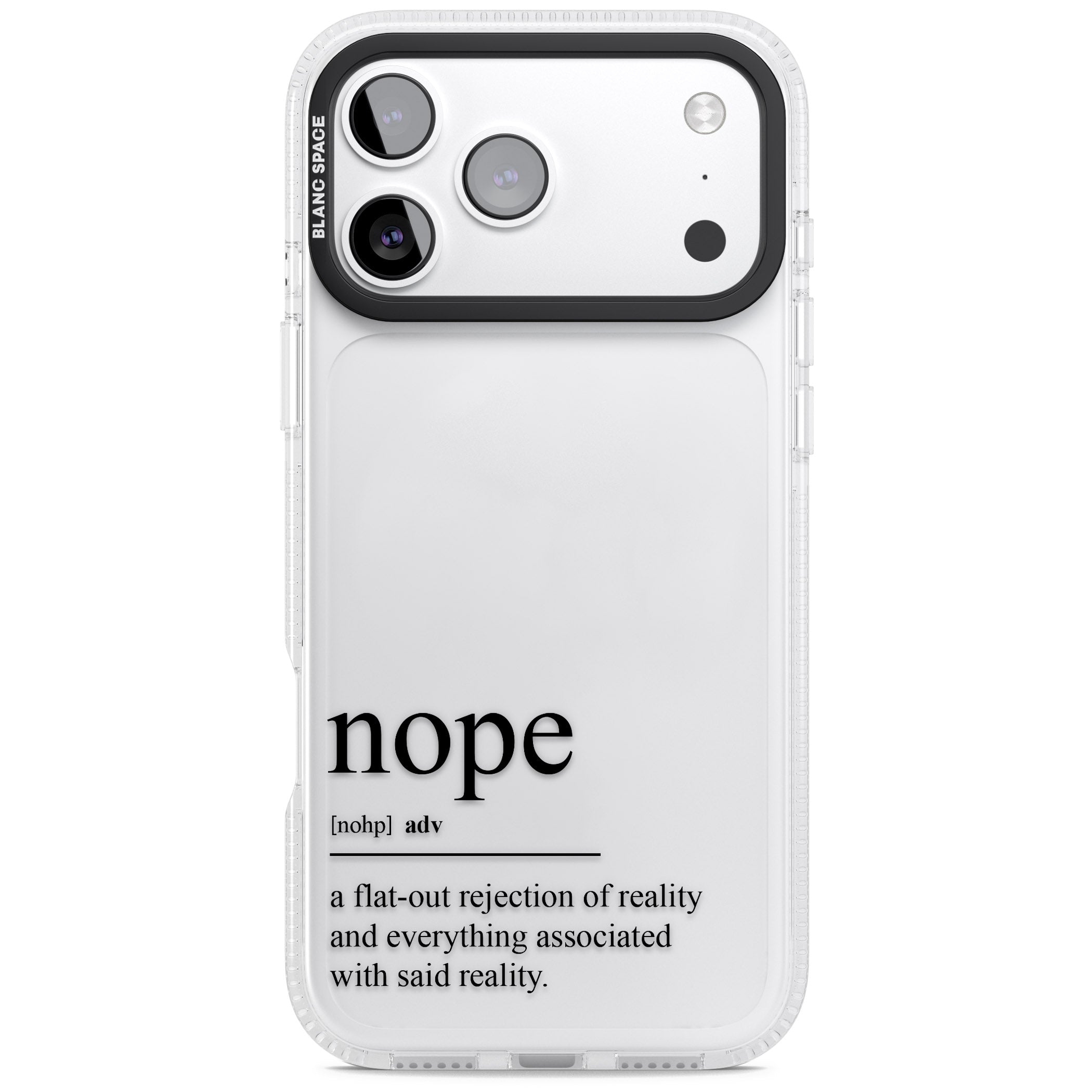 Nope iPhone 17 Pro Max Impact Air Clear Phone Case