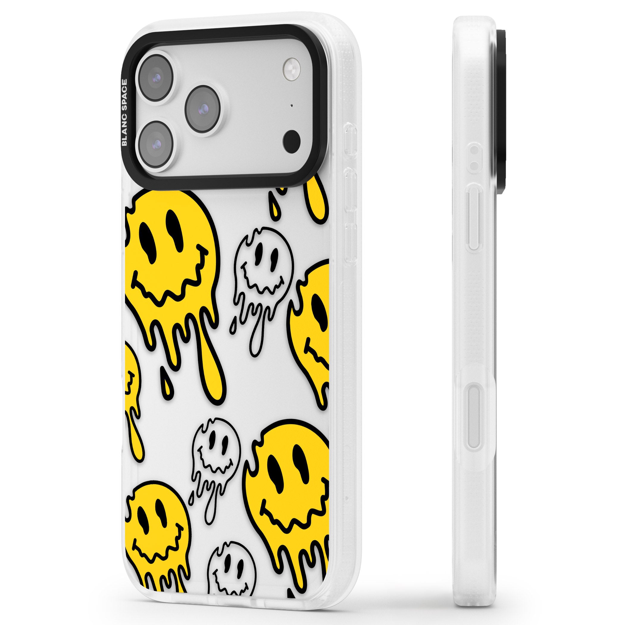 Face Melt iPhone 17 Pro Max Impact Air Clear Phone Case Side Profile