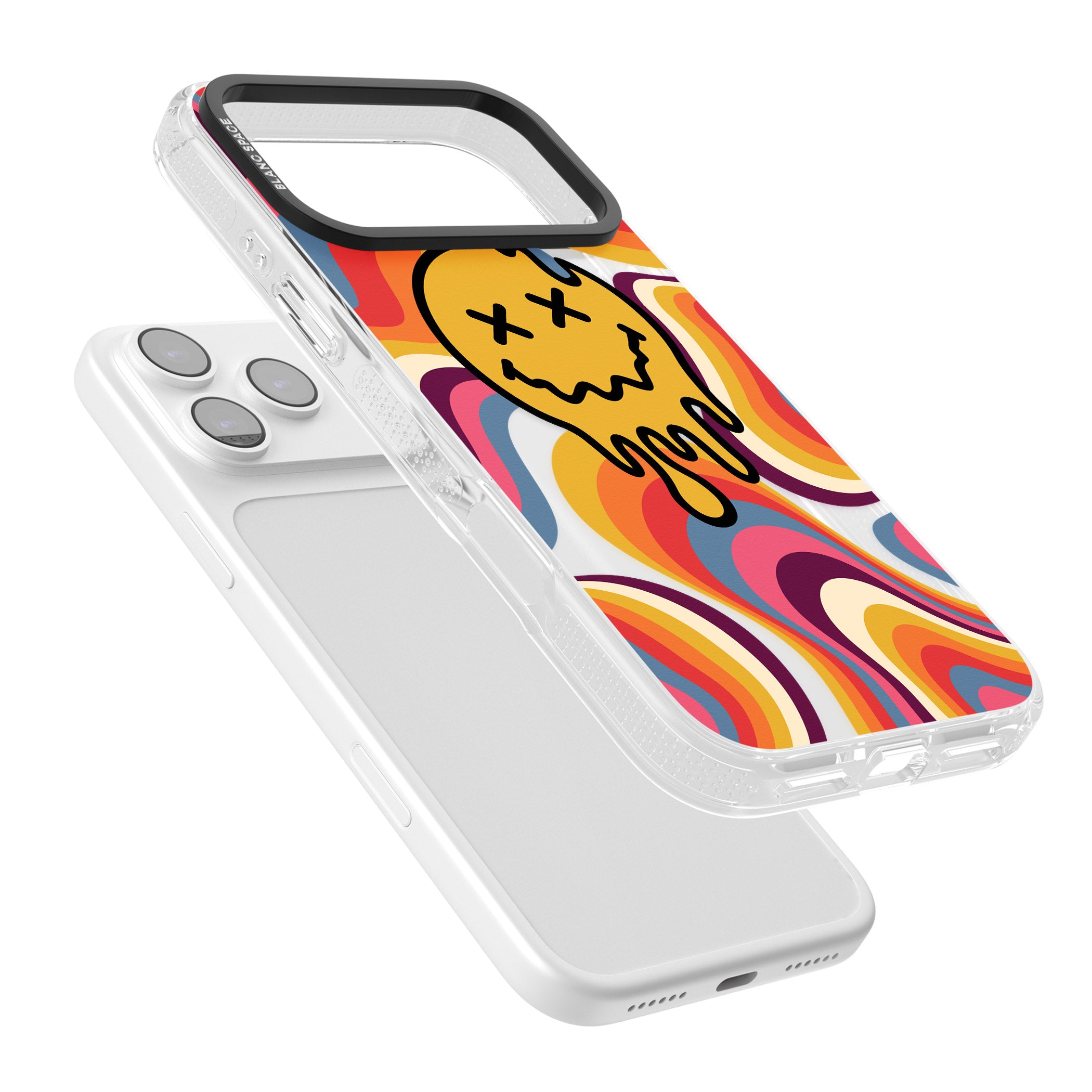 Trippy Face Melt iPhone 17 Pro Max Impact Air Clear Phone Case Colours