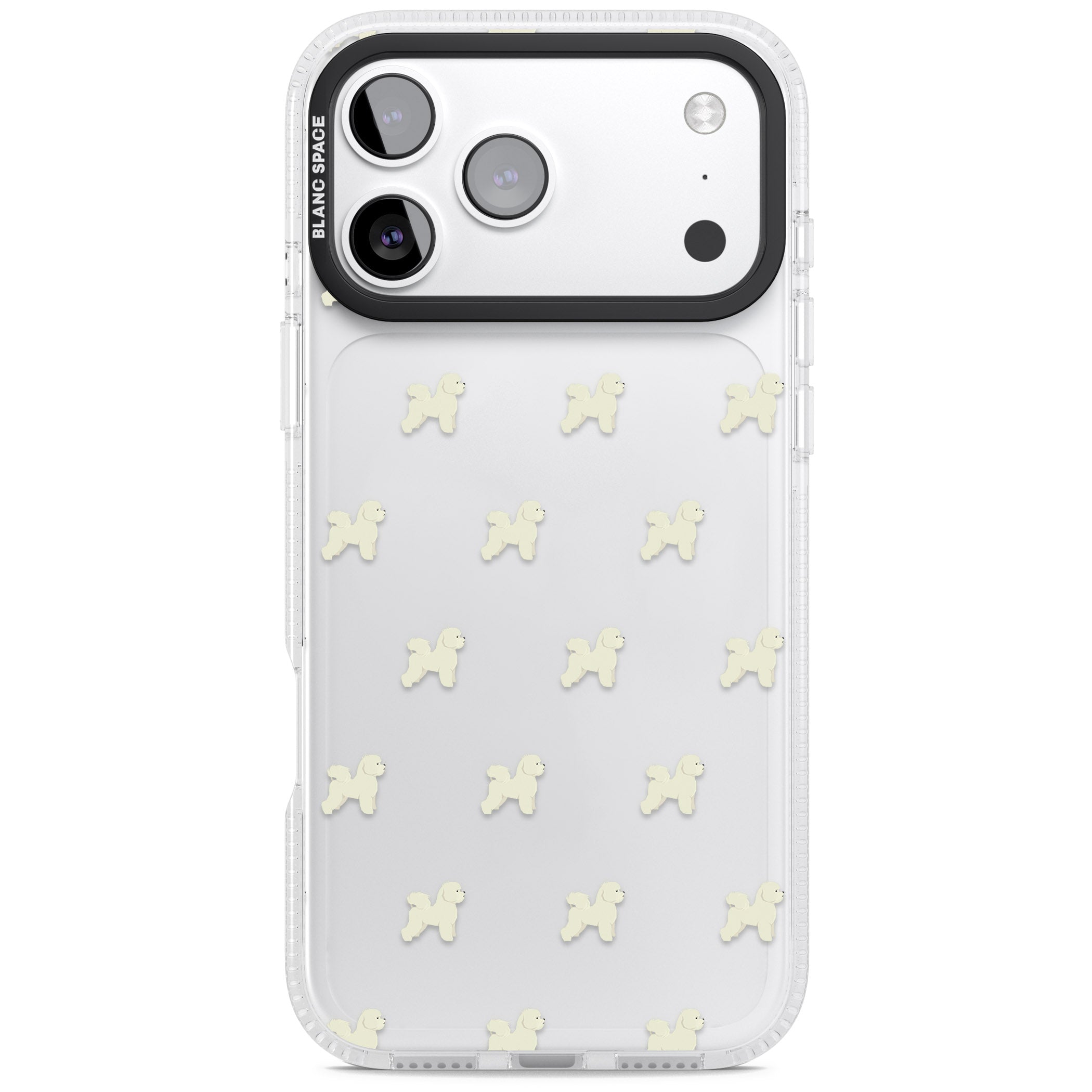Bichon Frise Pattern iPhone 17 Pro Max Impact Air Clear Phone Case