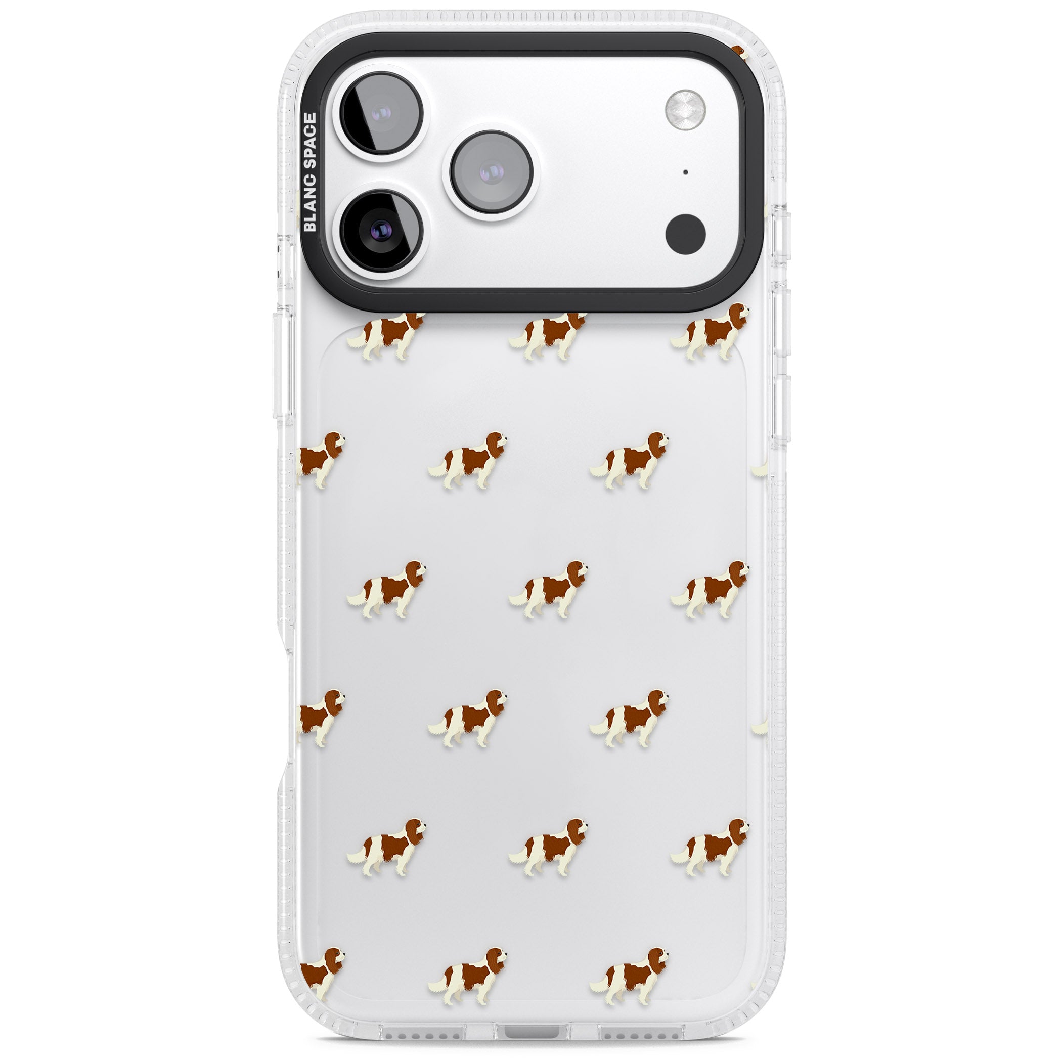 Cavalier King Charles Dog Pattern iPhone 17 Pro Max Impact Air Clear Phone Case