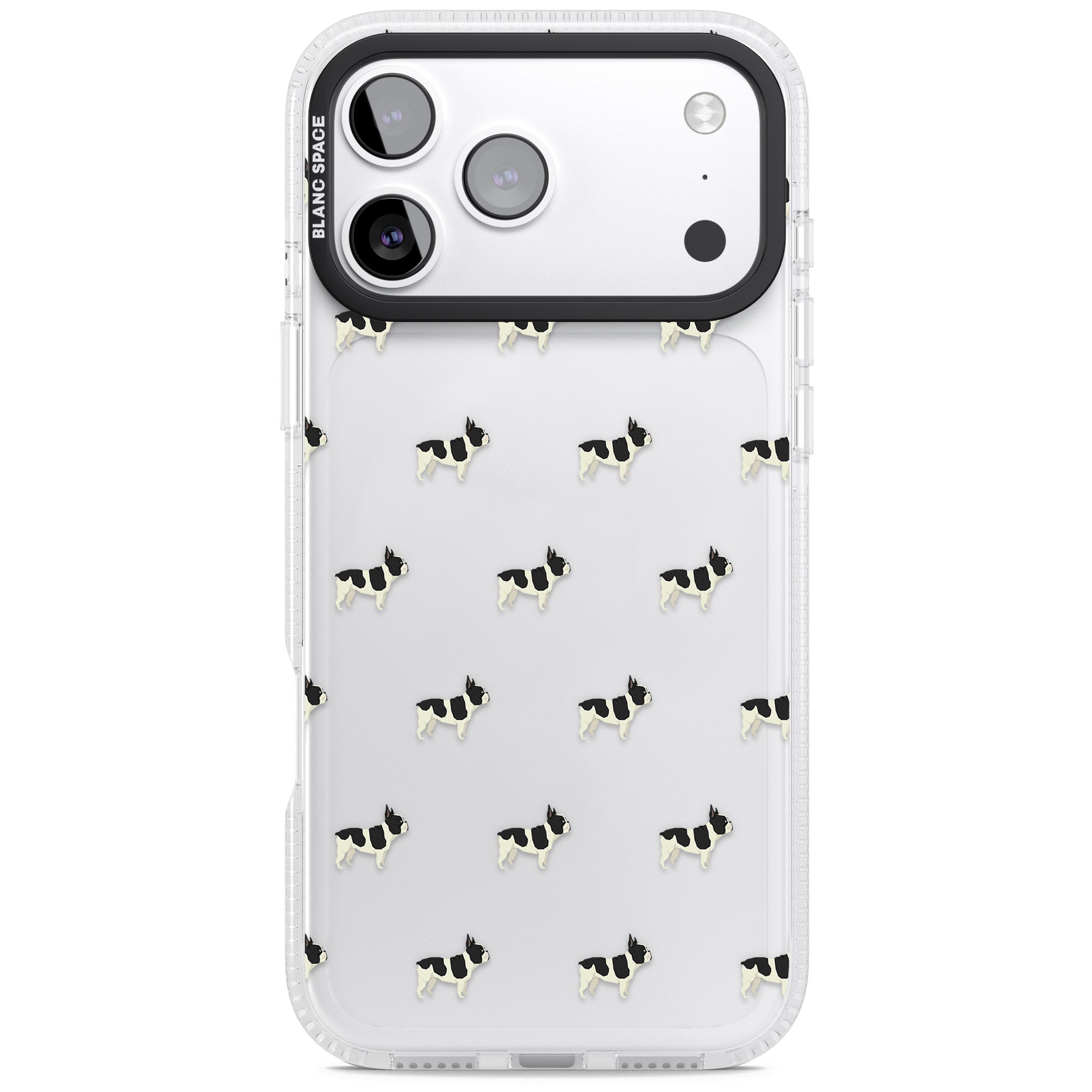 Frenchie Repeat Dog iPhone 17 Pro Max Impact Air Clear Phone Case