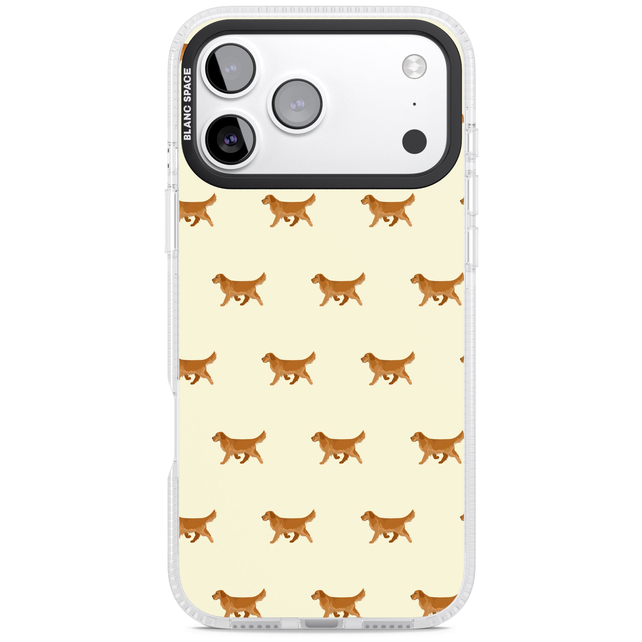 Golden Retriever Dog Pattern iPhone 17 Pro Max Impact Air Clear Phone Case
