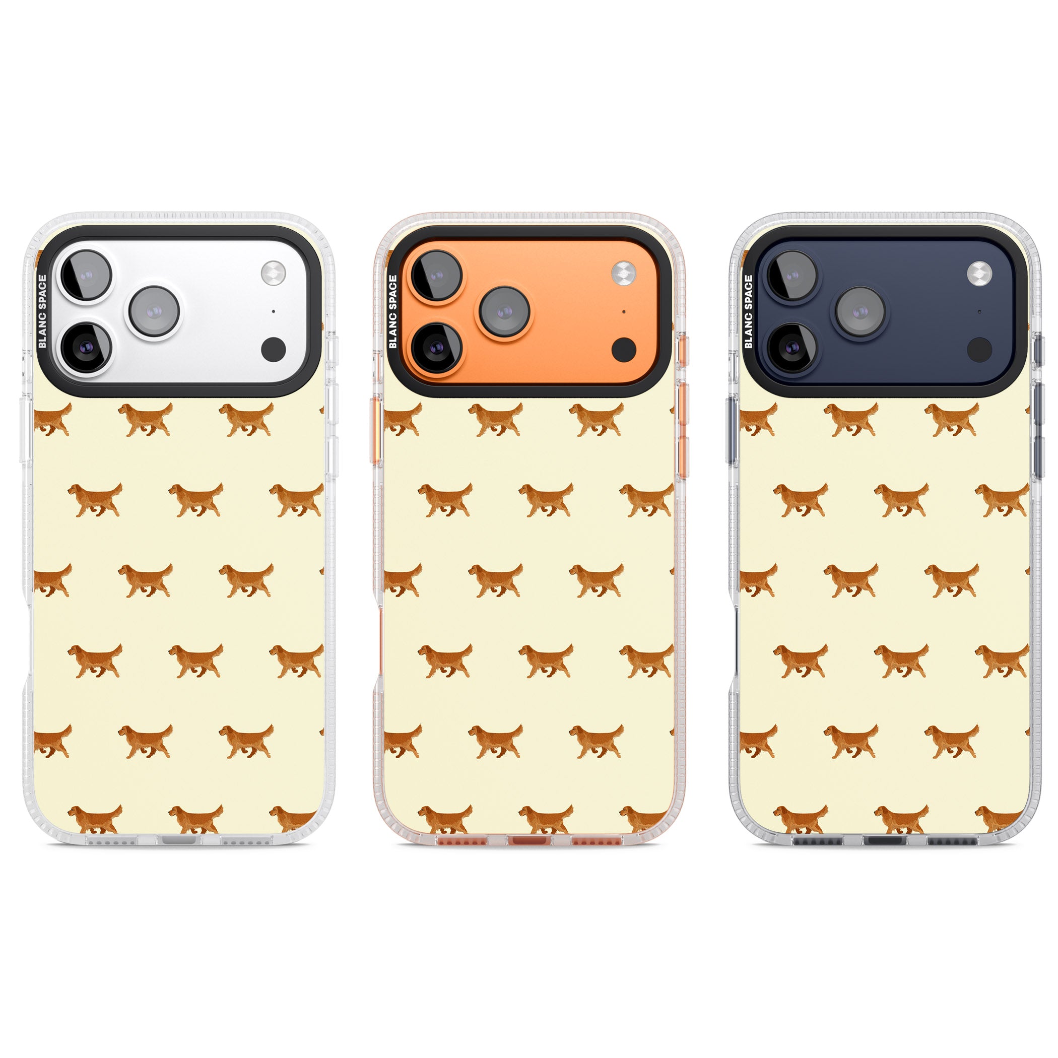 Golden Retriever Dog Pattern iPhone 17 Pro Impact Air Clear Phone Case APT Impact Protection