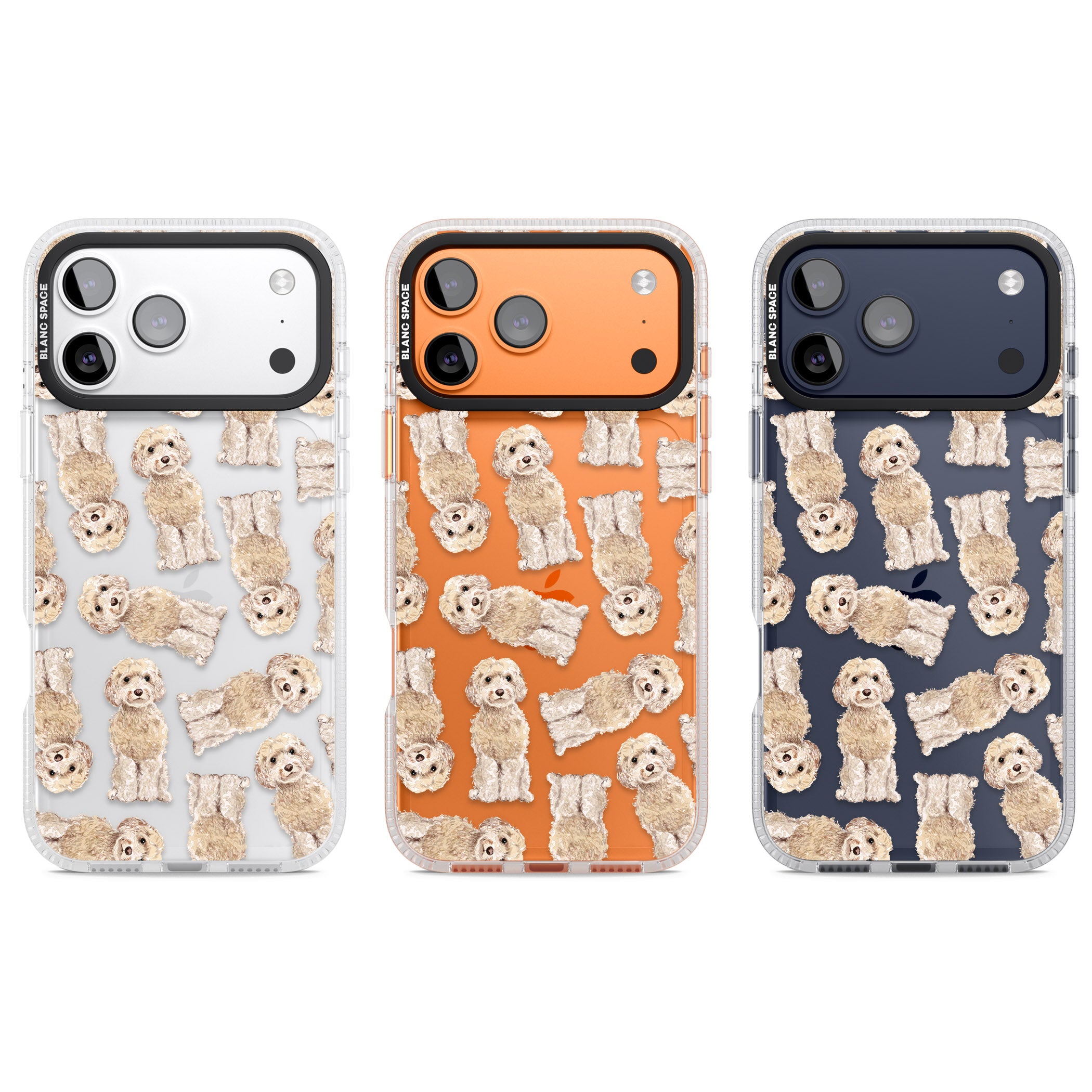 Cockapoo Patterned iPhone 17 Pro Impact Air Clear Phone Case APT Impact Protection