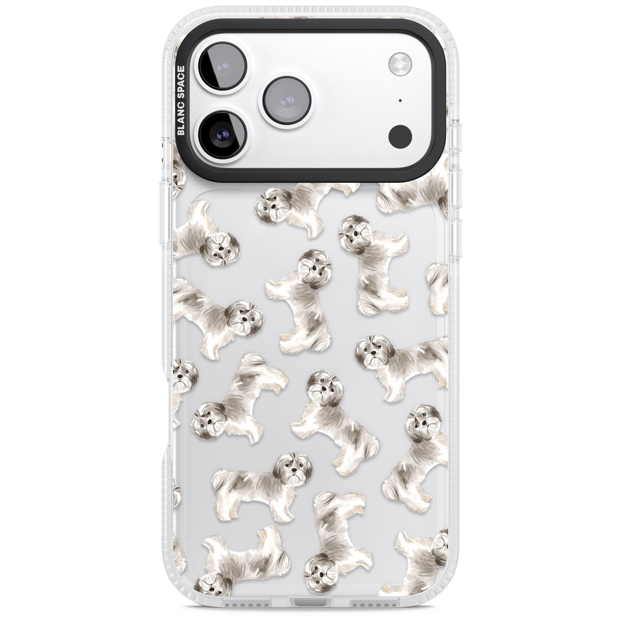 Shih Tzu Dog Pattern iPhone 17 Pro Max Impact Air Clear Phone Case
