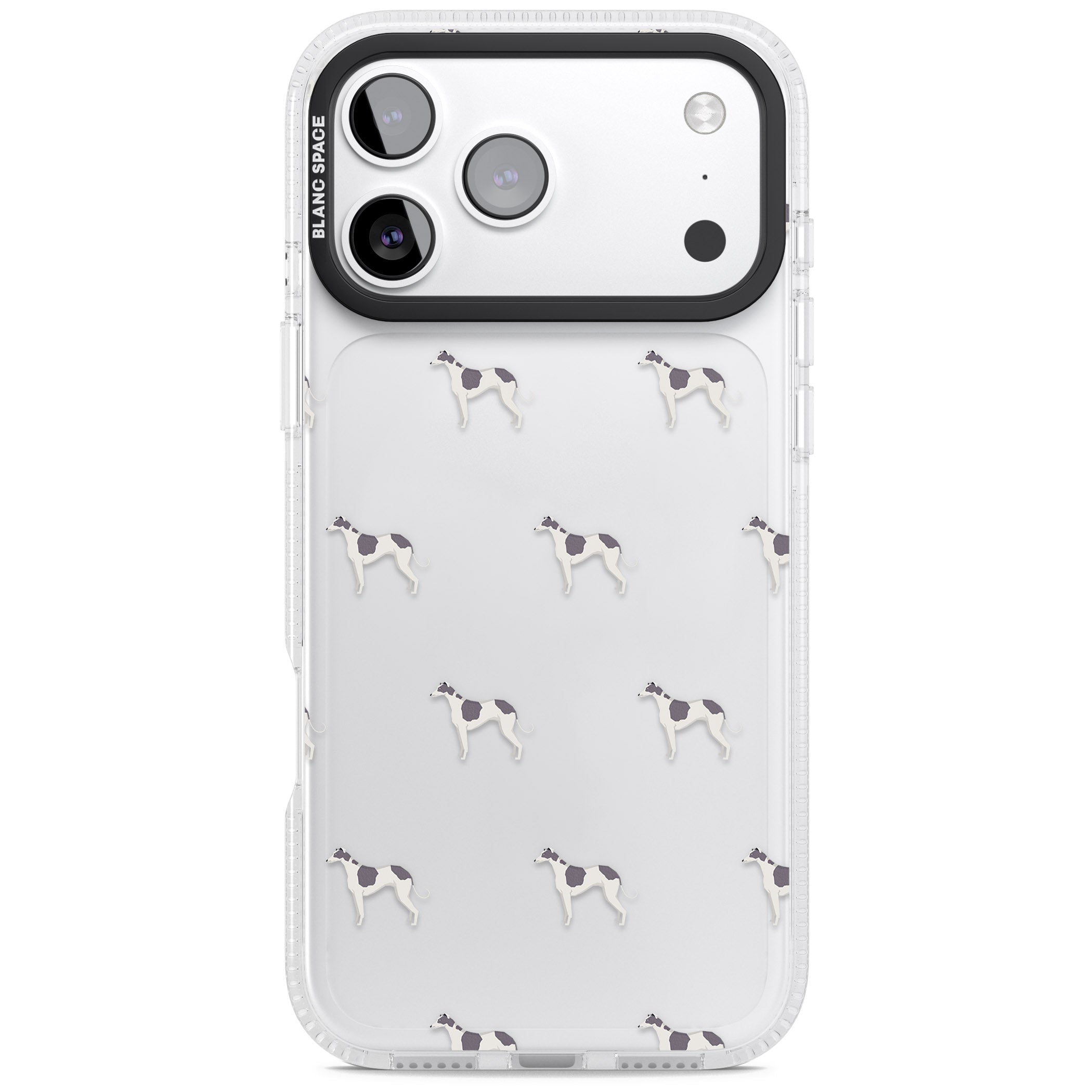 Greyhound Pattern iPhone 17 Pro Max Impact Air Clear Phone Case