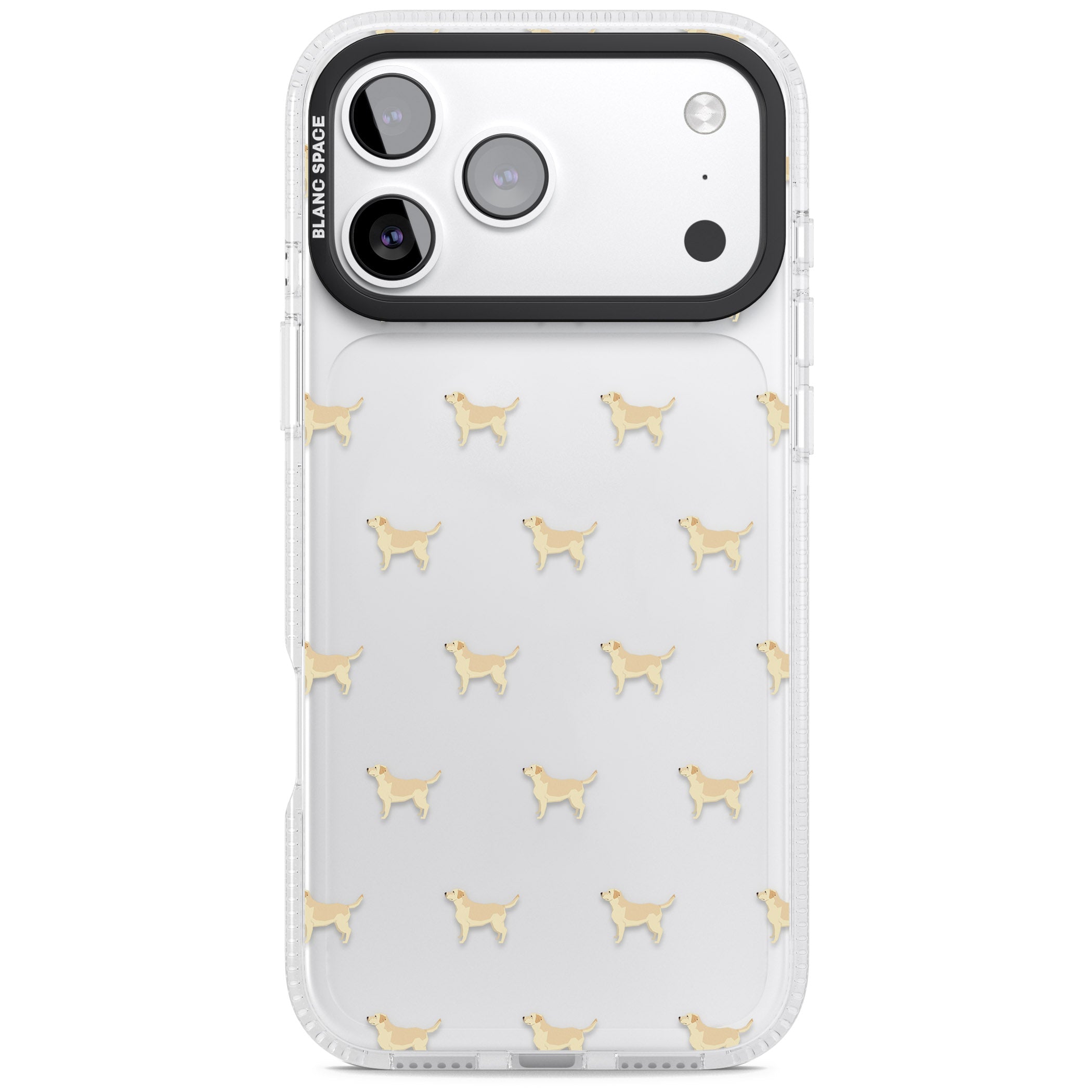 Tan Labrador Dog Pattern iPhone 17 Pro Max Impact Air Clear Phone Case