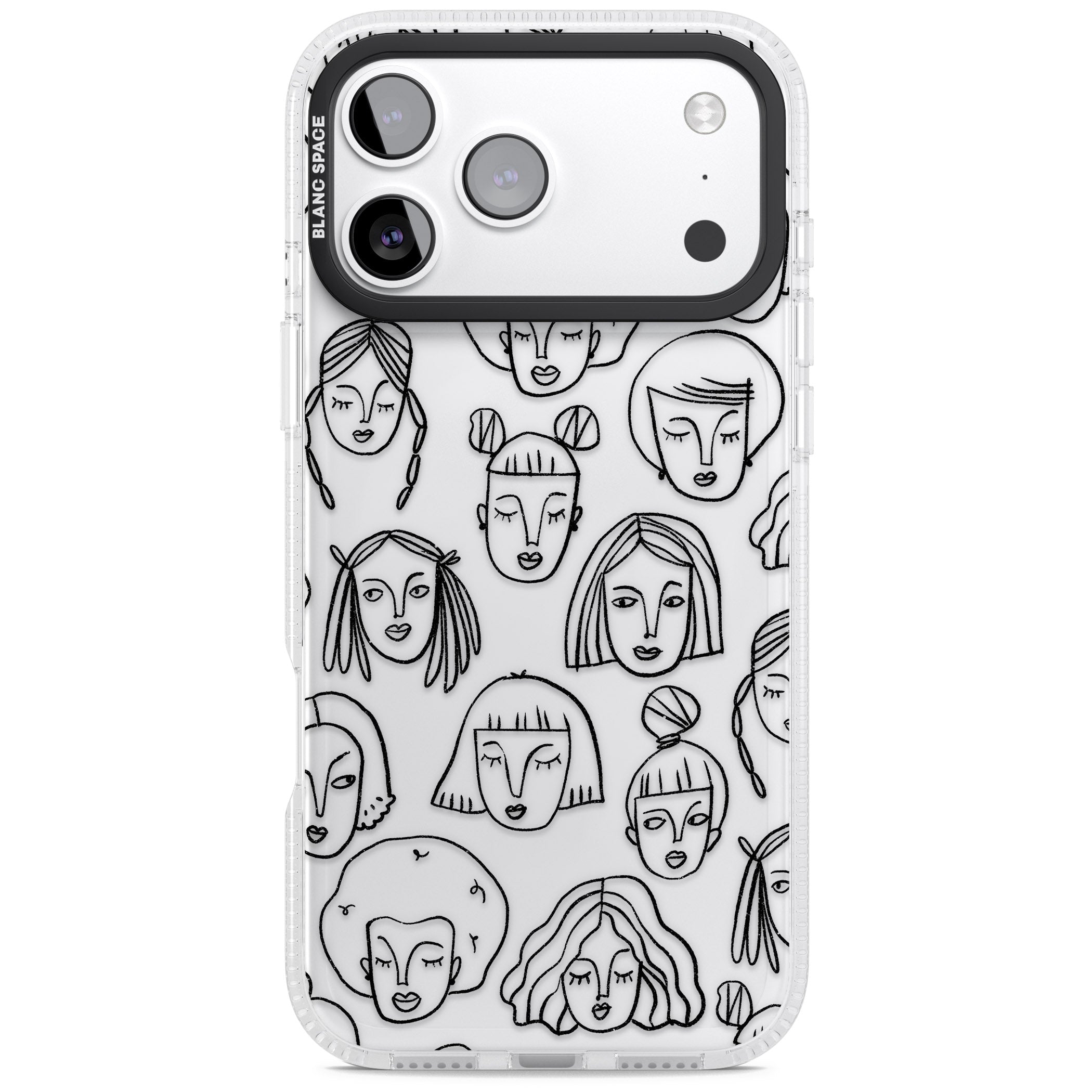 Doodle Face iPhone 17 Pro Max Impact Air Clear Phone Case