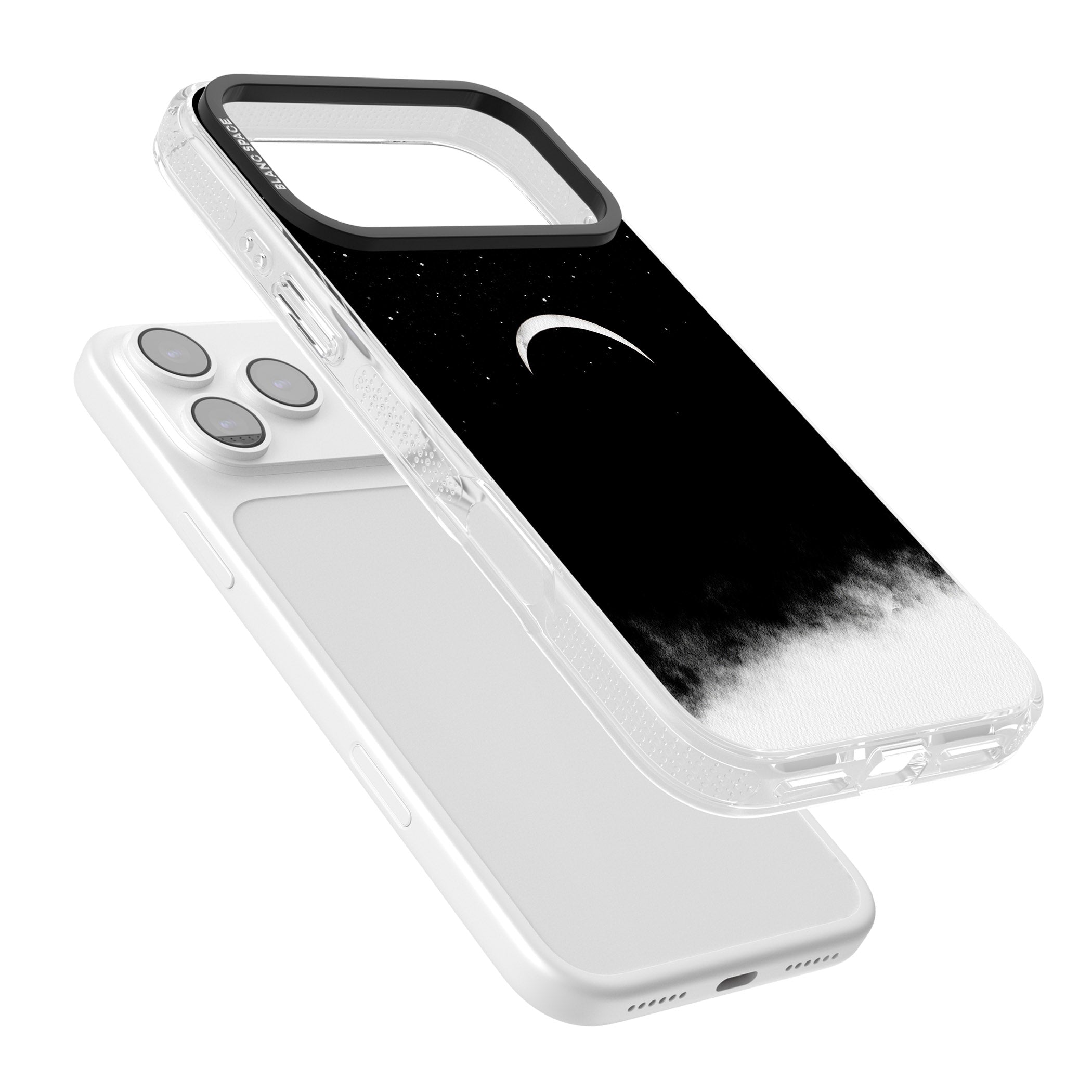 Crescent Moon Night Sky iPhone 17 Pro Max Impact Air Clear Phone Case Colours