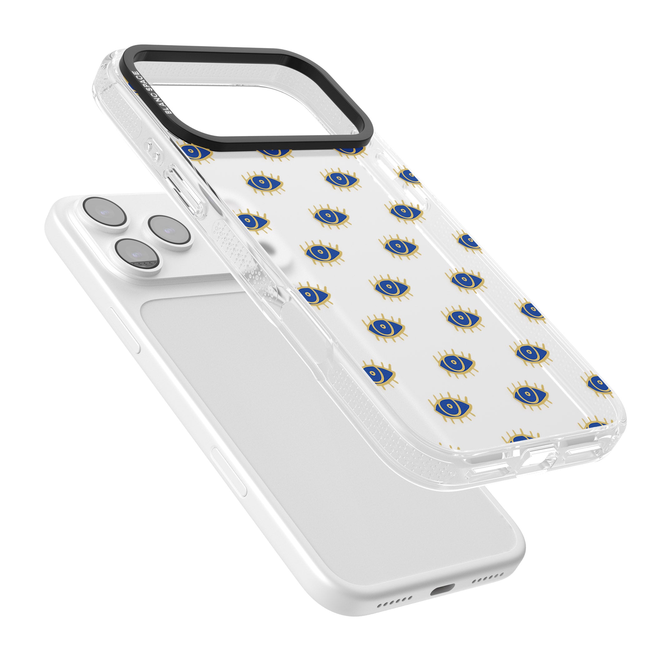 Psychedelic Eyes Pattern Classic iPhone 17 Pro Max Impact Air Clear Phone Case Colours