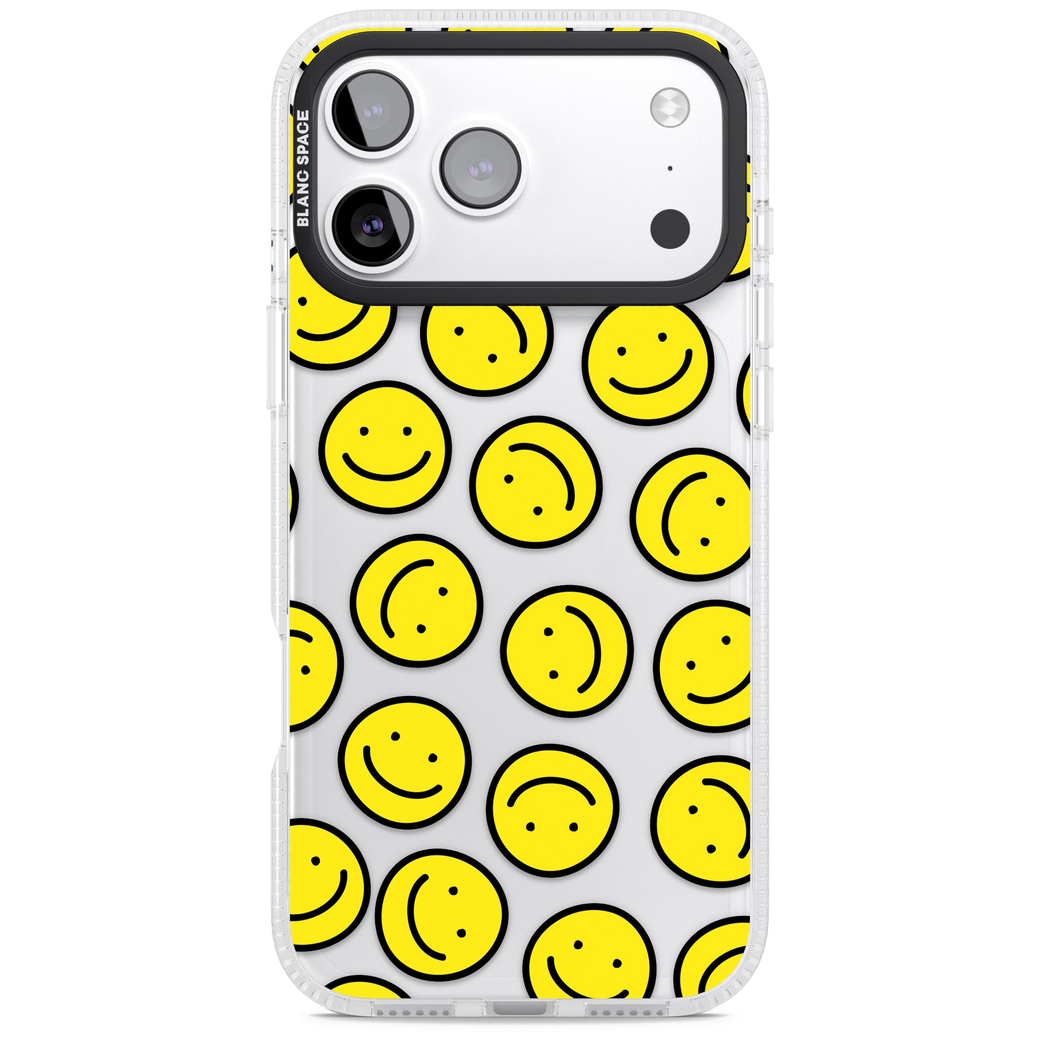 Smiley Face Pattern iPhone 17 Pro Max Impact Air Clear Phone Case