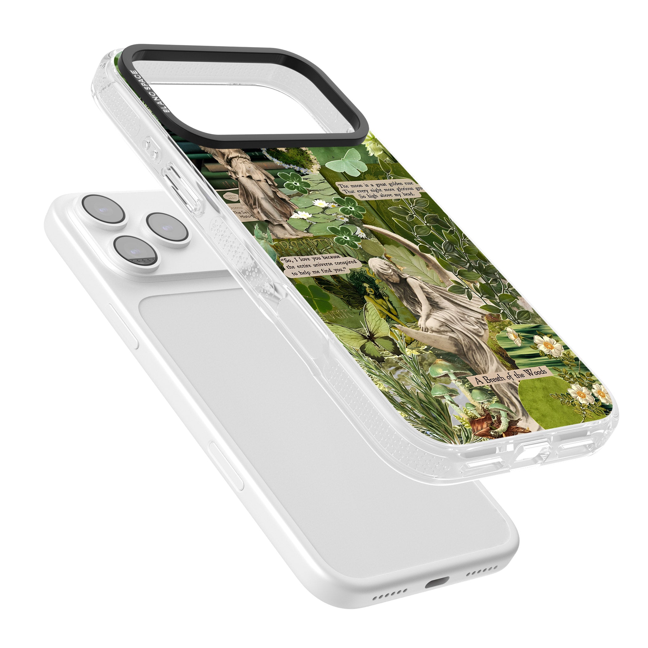 Enchanted Forest Green iPhone 17 Pro Max Impact Air Clear Phone Case Colours
