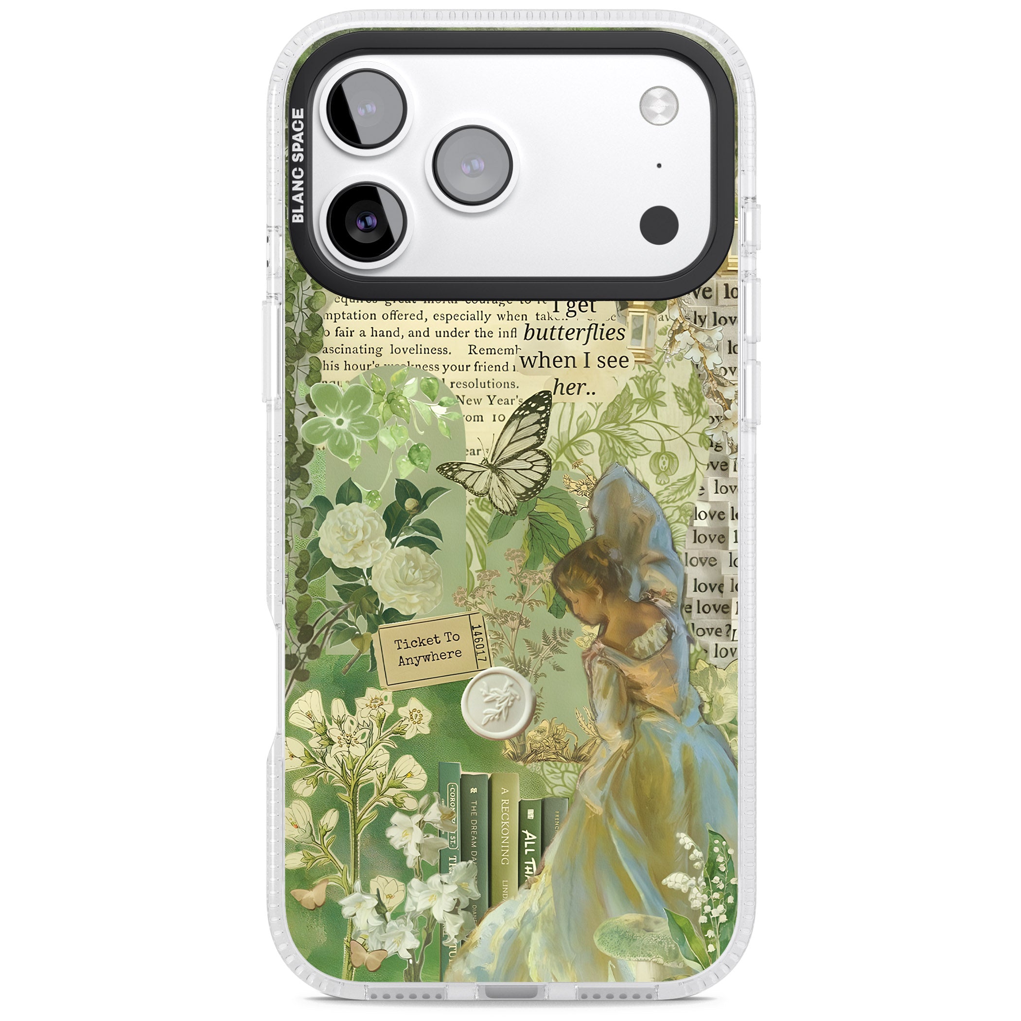 Vintage Green Fairy iPhone 17 Pro Max Impact Air Clear Phone Case