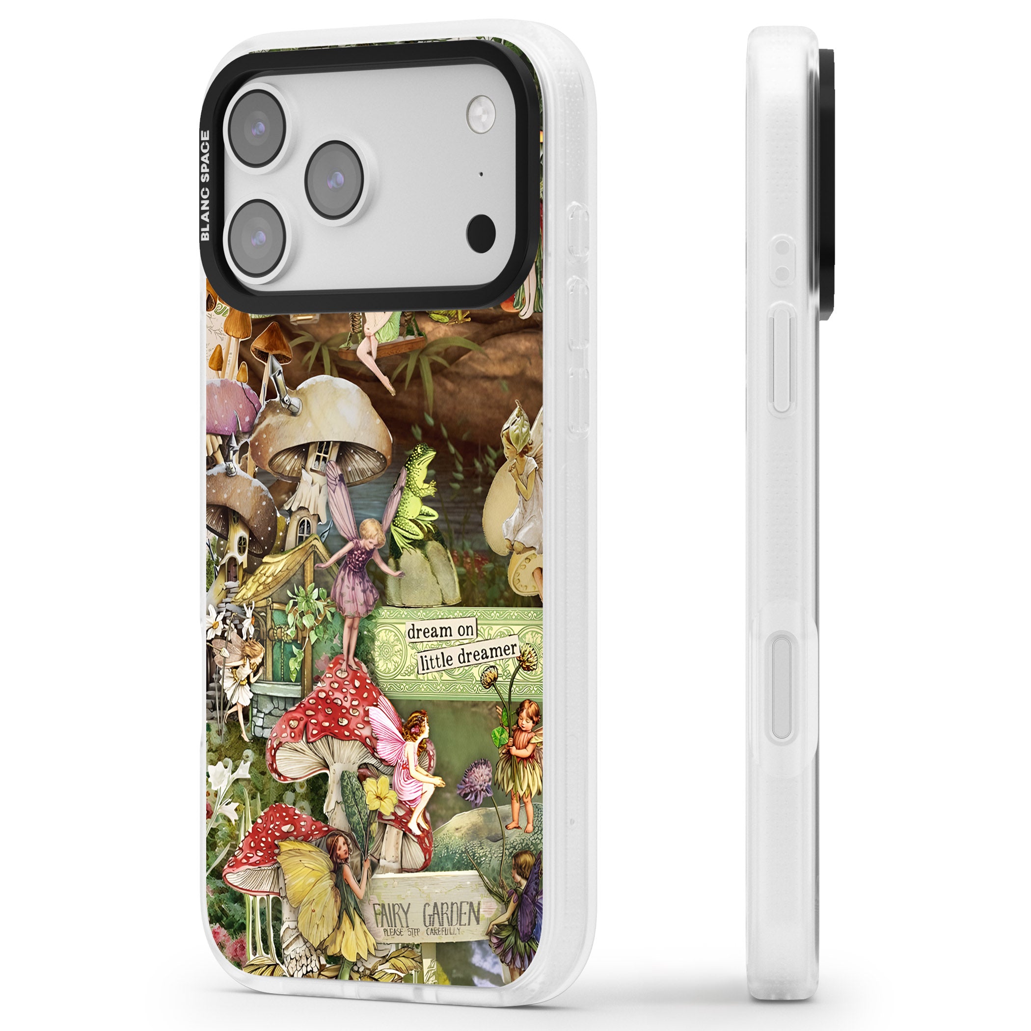 Dreamy Garden iPhone 17 Pro Max Impact Air Clear Phone Case Side Profile