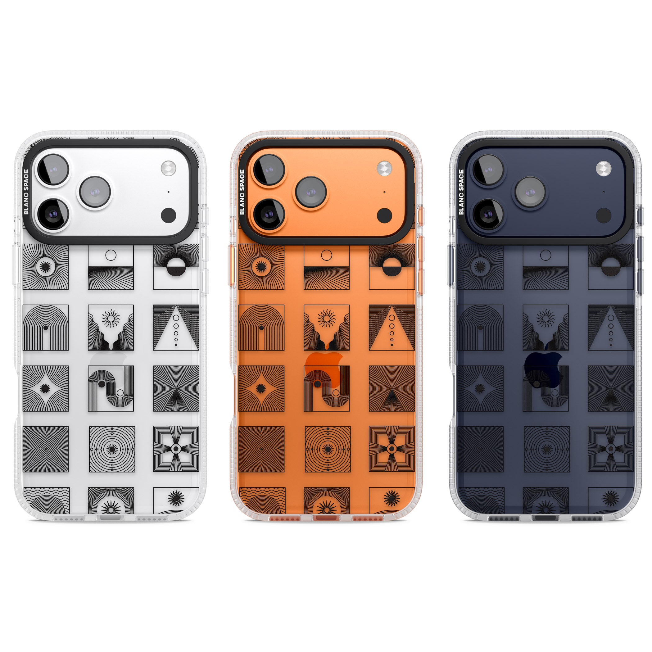 Abstract Geometric iPhone 17 Pro Impact Air Clear Phone Case APT Impact Protection