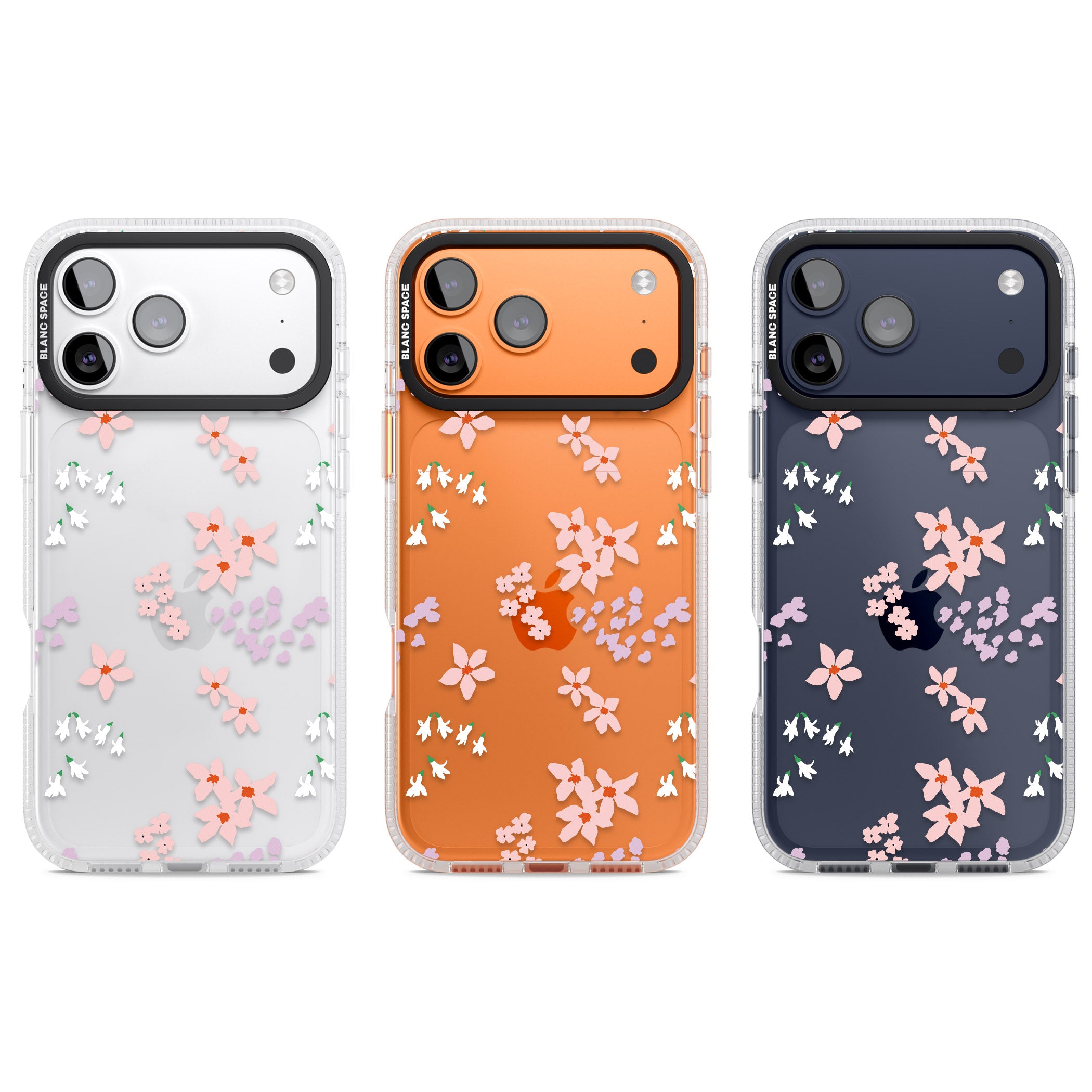 Pink & Purple Flower Mix iPhone 17 Pro Impact Air Clear Phone Case APT Impact Protection