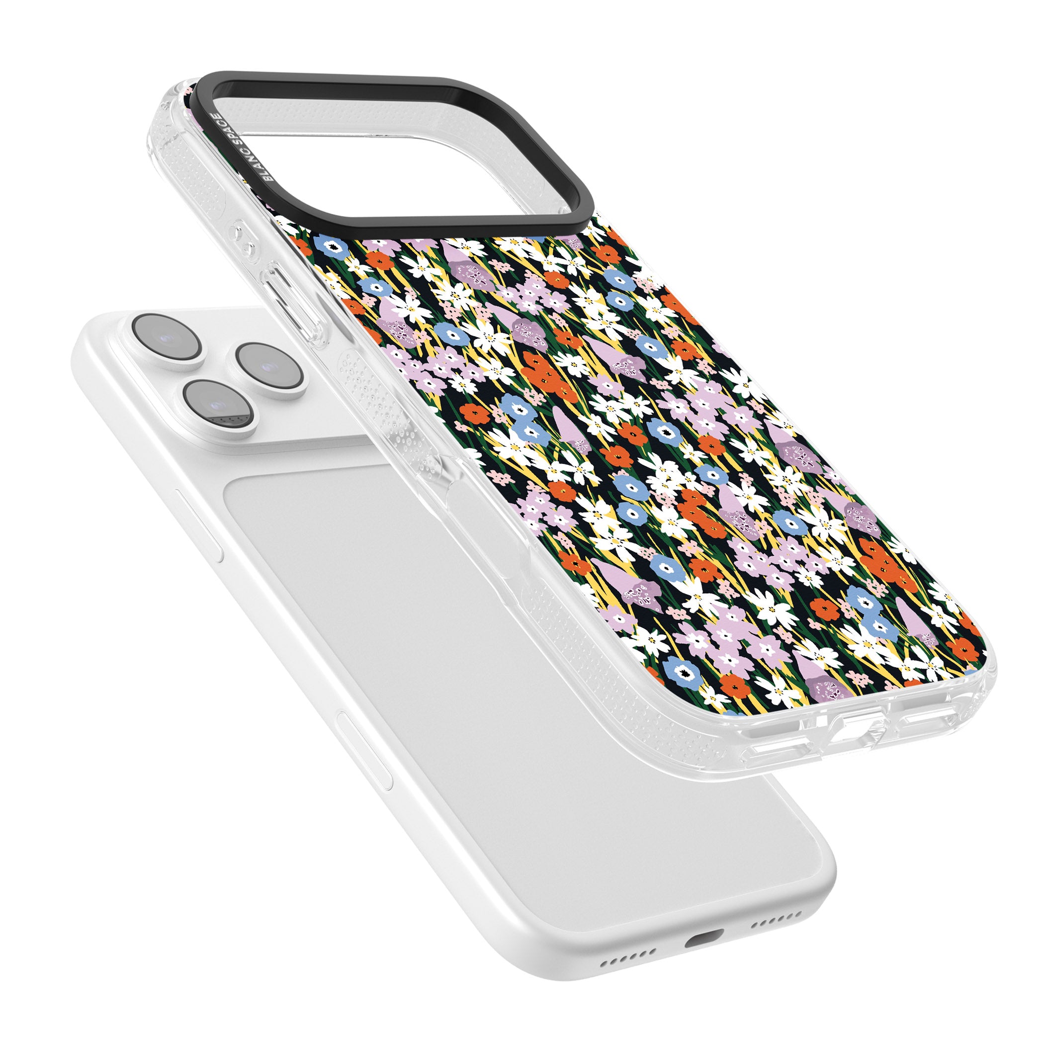 Energetic Floral Mix iPhone 17 Pro Max Impact Air Clear Phone Case Colours