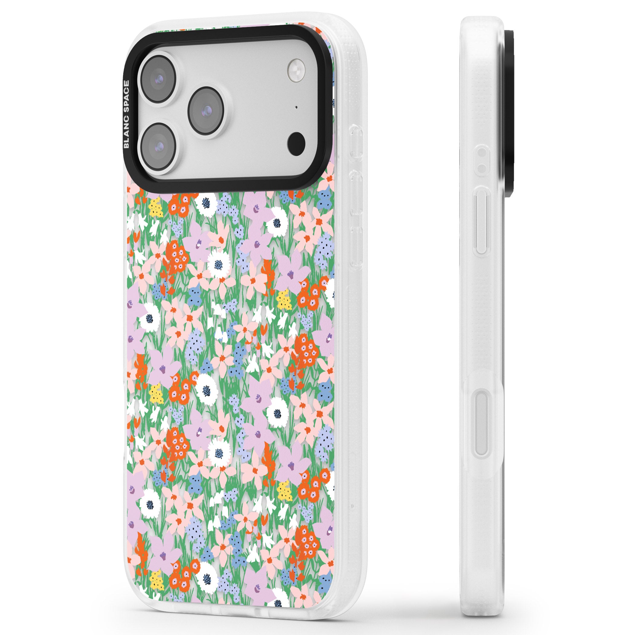 Floral Bloom Jazzy iPhone 17 Pro Max Impact Air Clear Phone Case Side Profile