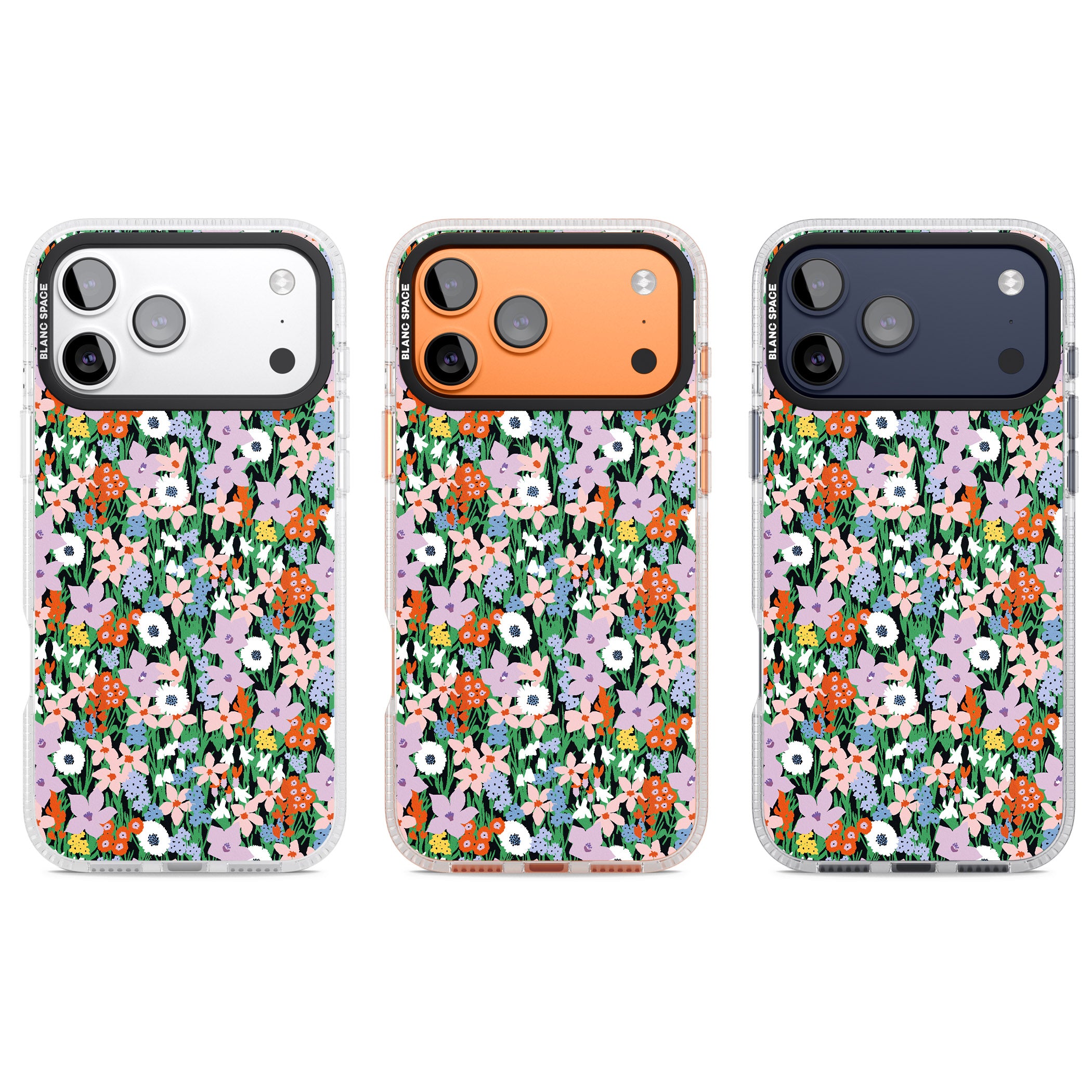 Jazzy Floral Mix iPhone 17 Pro Impact Air Clear Phone Case APT Impact Protection