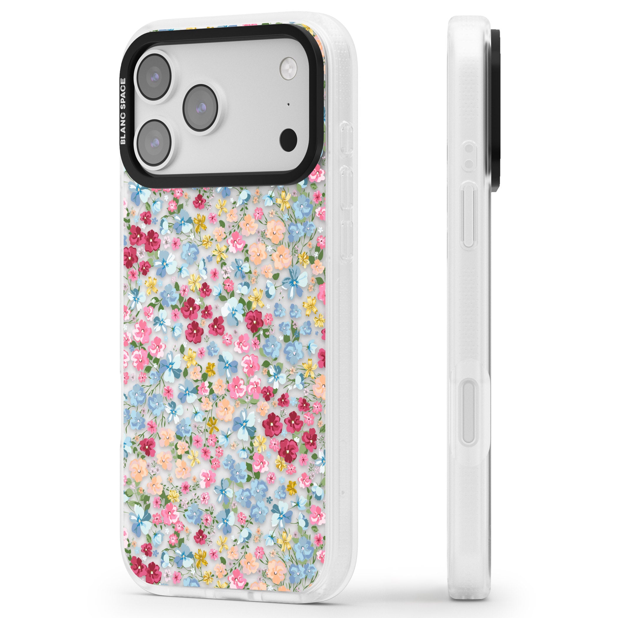 Venetian Meadow iPhone 17 Pro Max Impact Air Clear Phone Case Side Profile