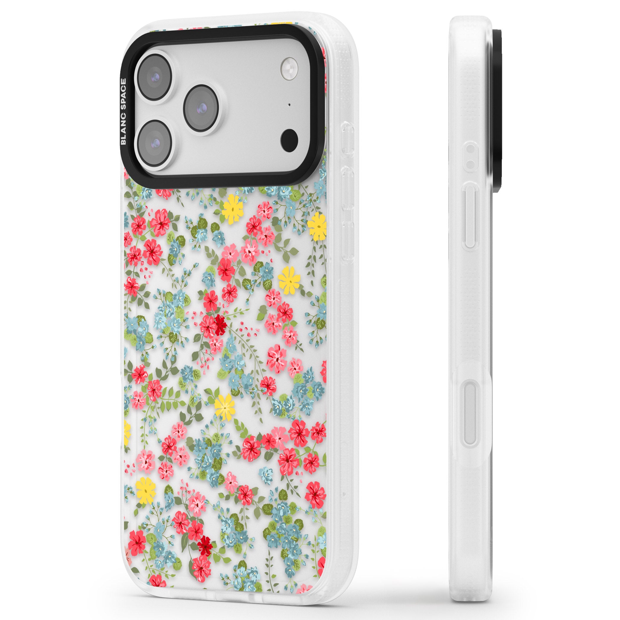 Sanremo Meadow iPhone 17 Pro Max Impact Air Clear Phone Case Side Profile