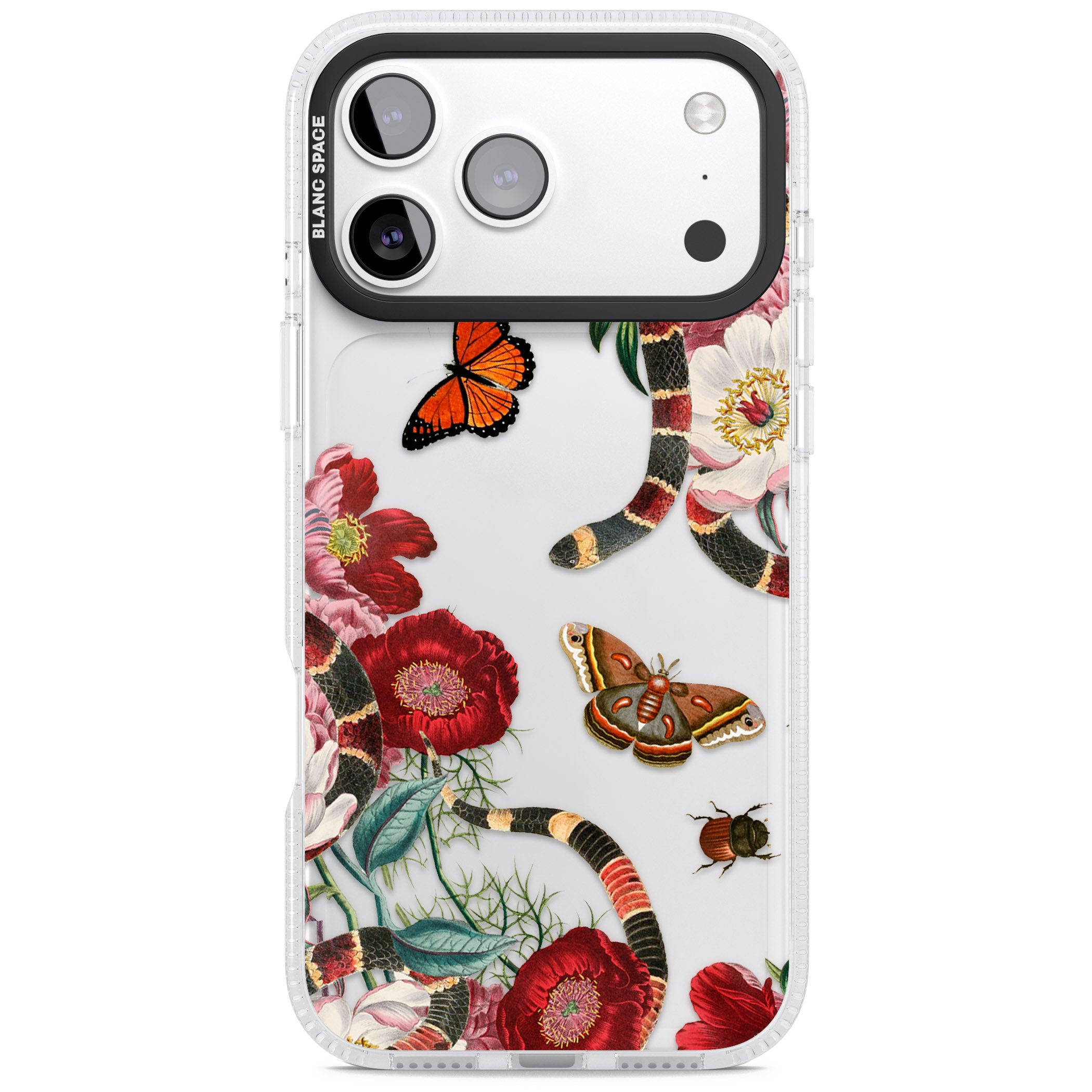 Botanical Snake iPhone 17 Pro Max Impact Air Clear Phone Case