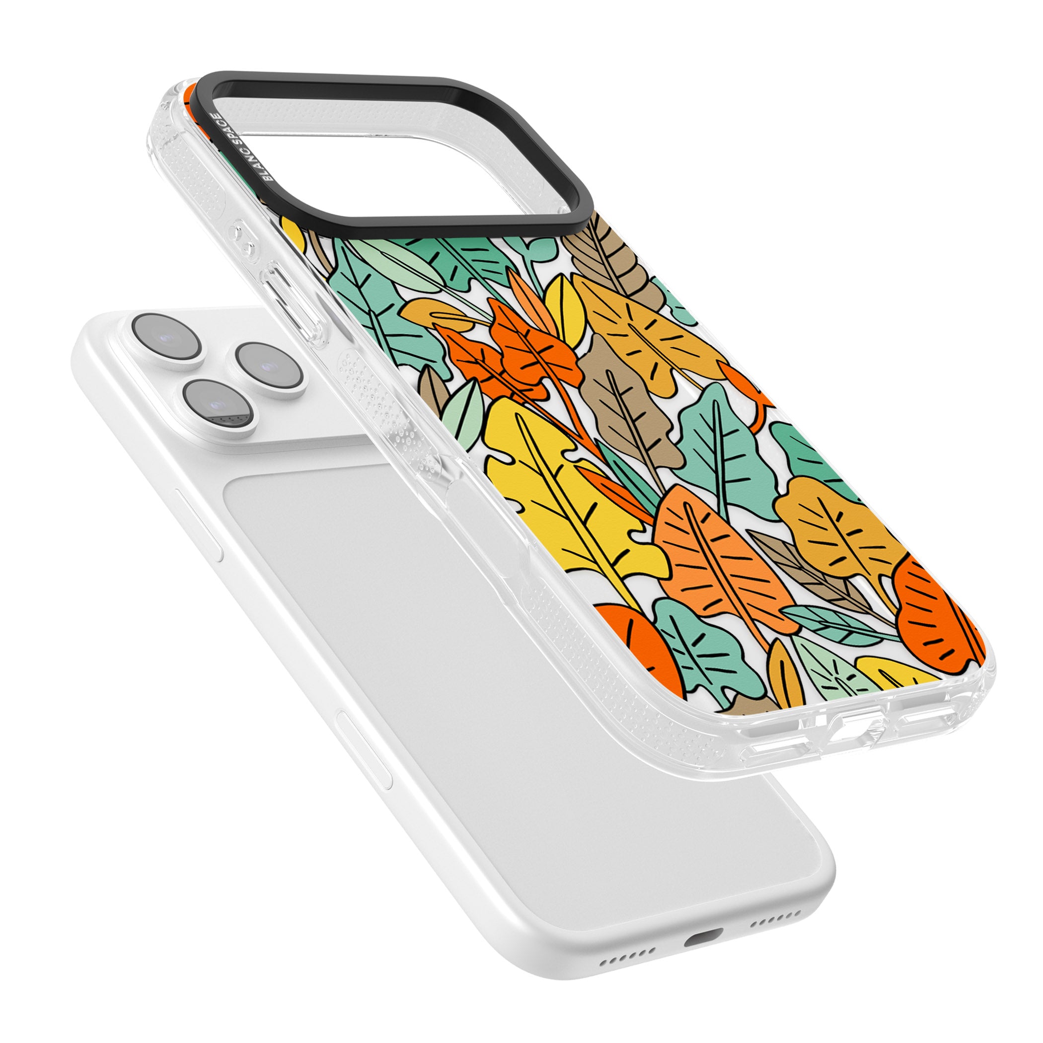 Pastel Toned Autumn Leaves iPhone 17 Pro Max Impact Air Clear Phone Case Colours