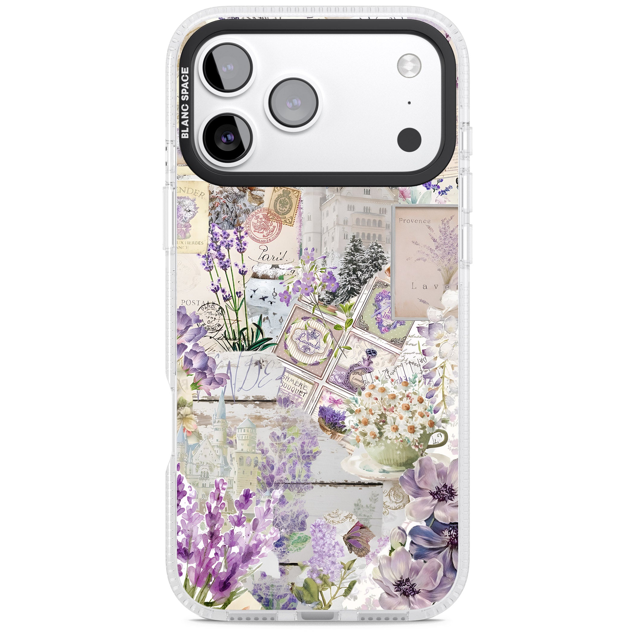 Soft Lavender Collage iPhone 17 Pro Max Impact Air Clear Phone Case