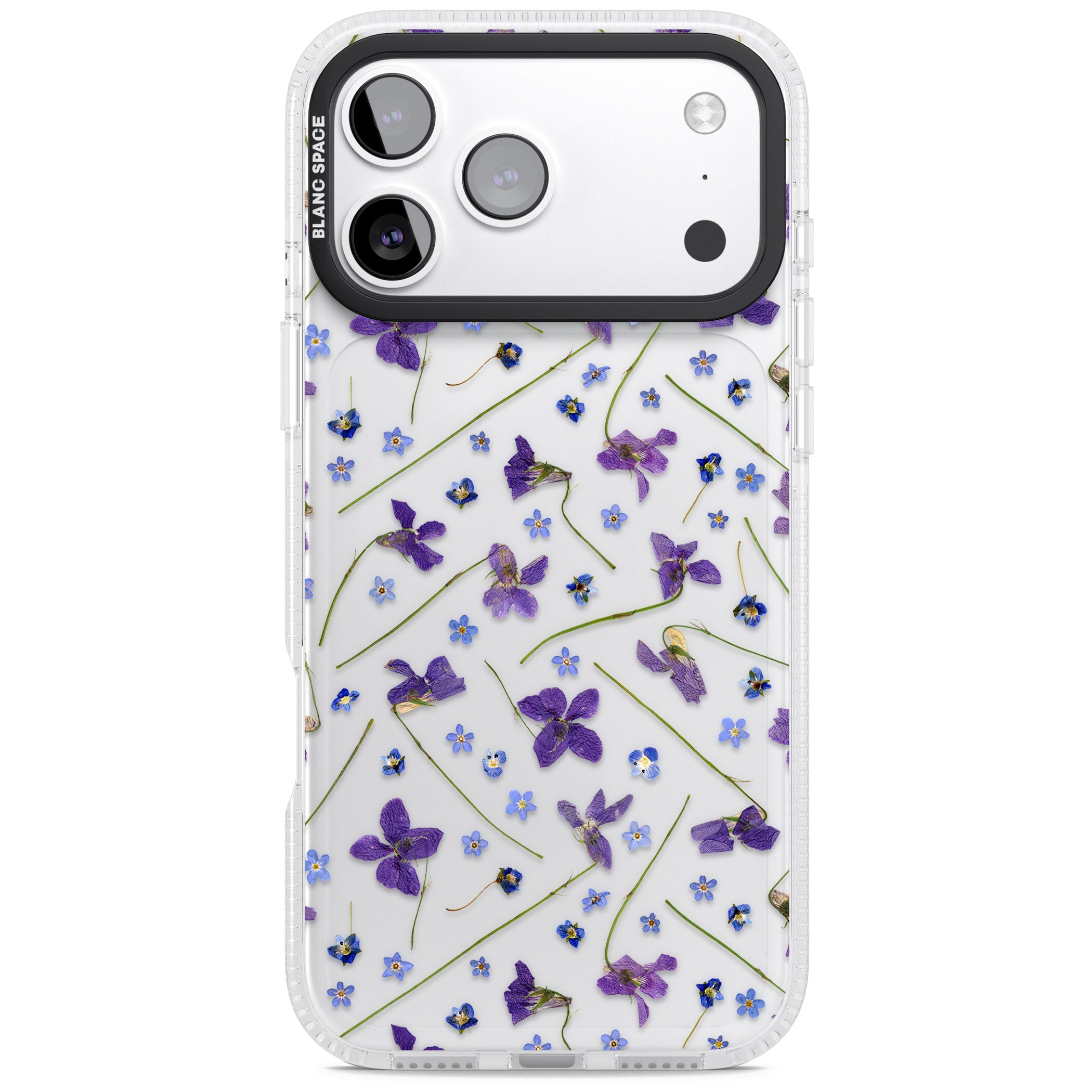Pressed Violet Flower iPhone 17 Pro Max Impact Air Clear Phone Case