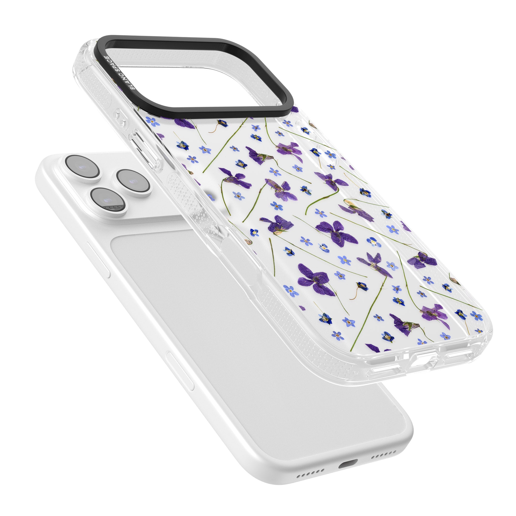 Pressed Violet Flower iPhone 17 Pro Max Impact Air Clear Phone Case Colours