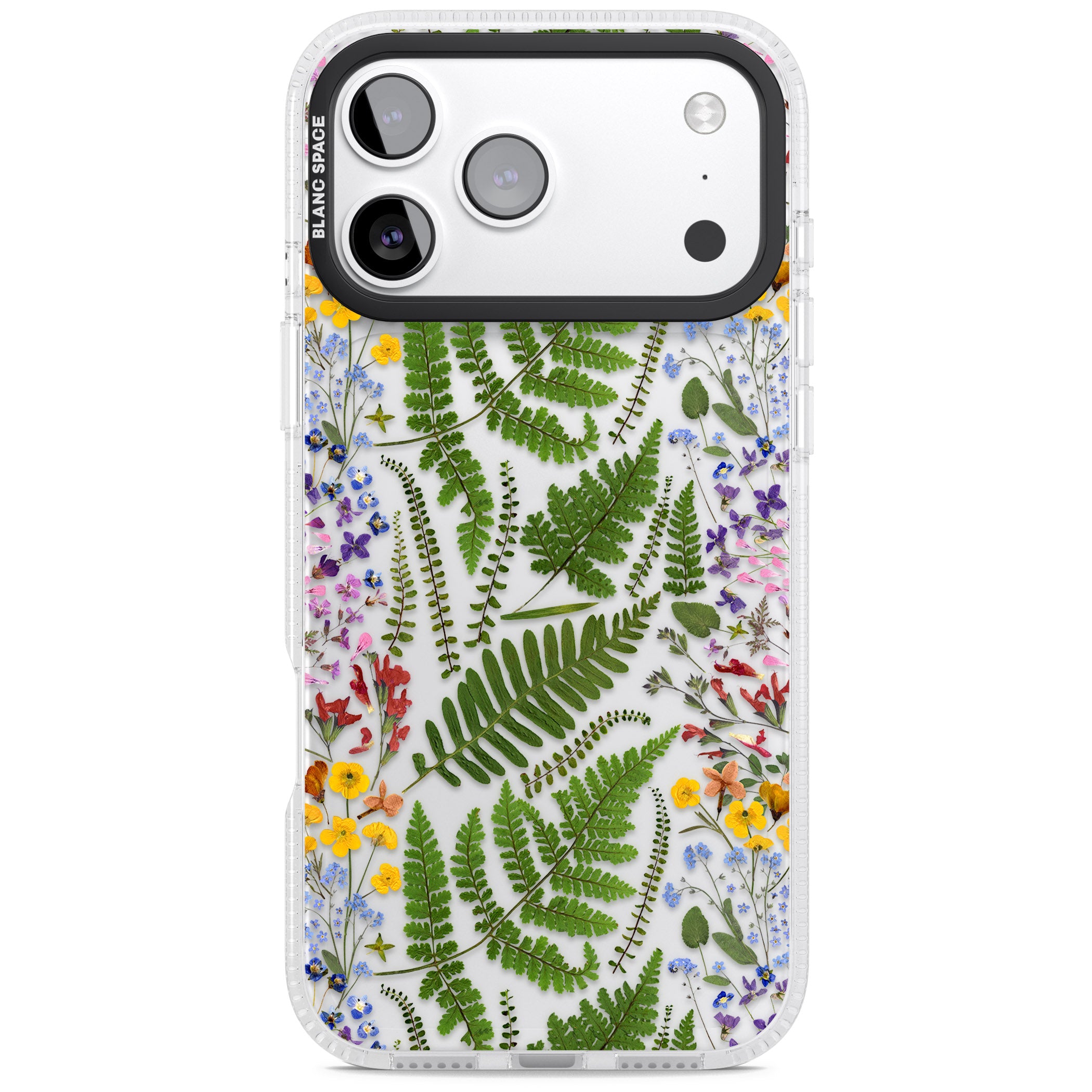 Botanical Fern & Floral iPhone 17 Pro Max Impact Air Clear Phone Case