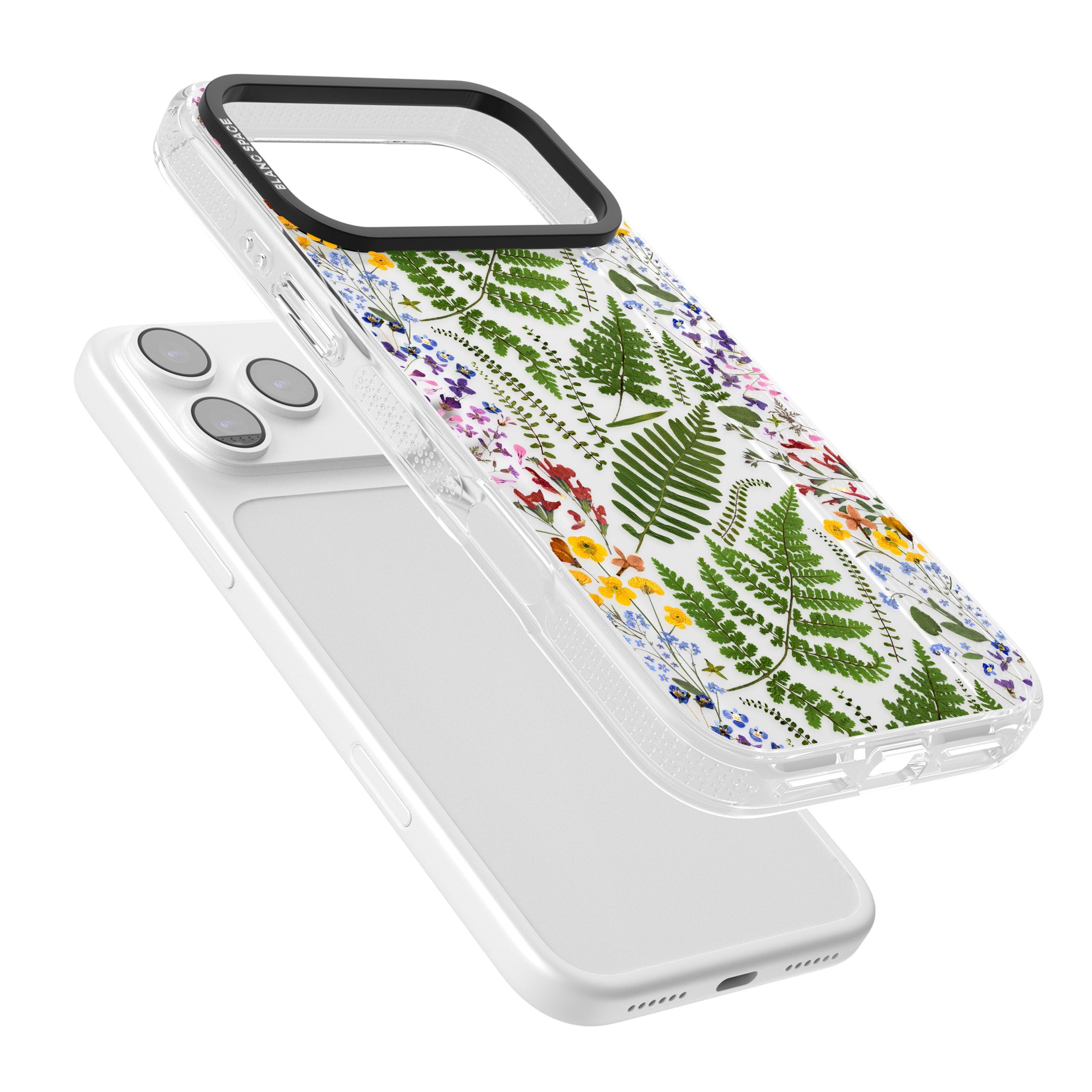 Botanical Fern & Floral iPhone 17 Pro Max Impact Air Clear Phone Case Colours