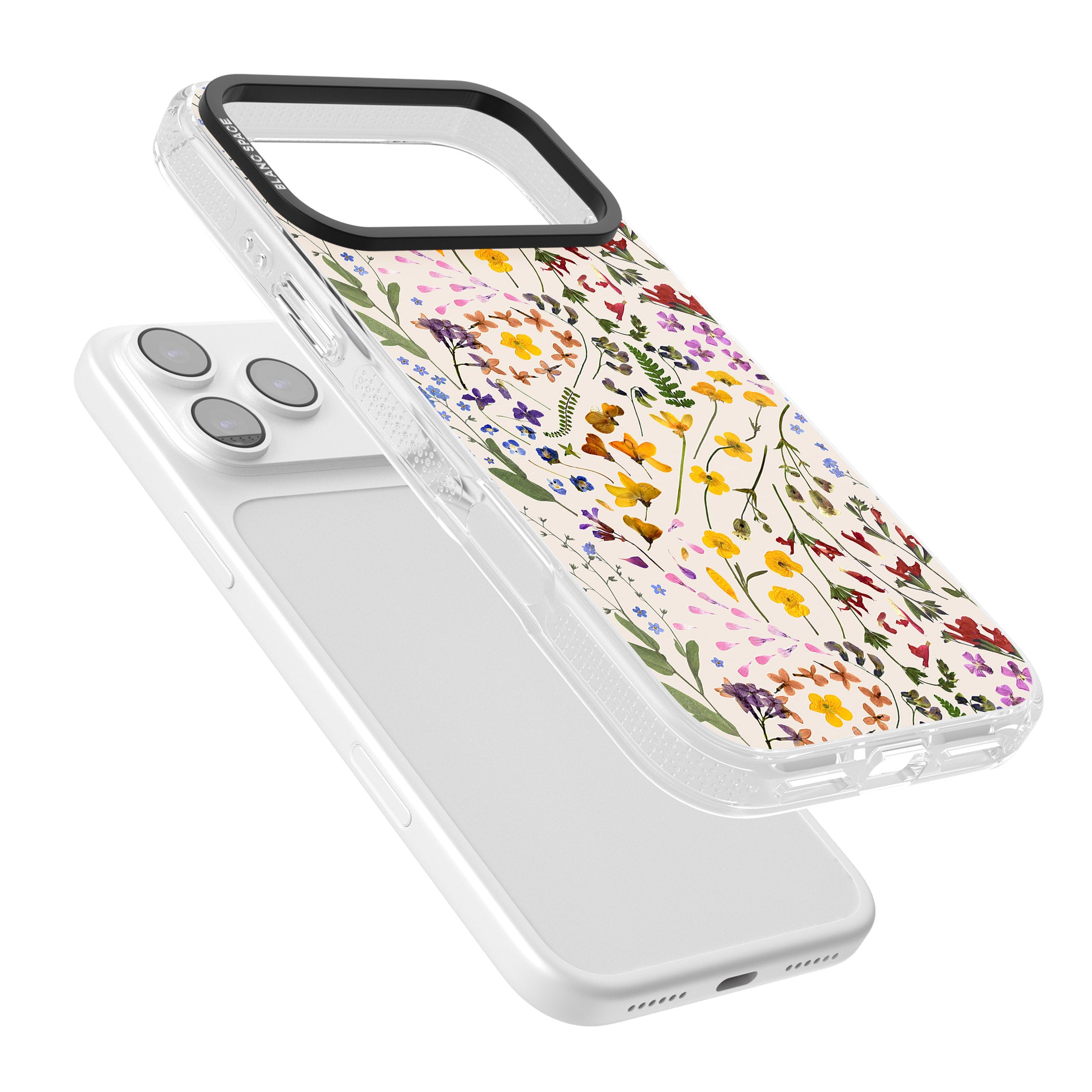 Wildflower Bouquet Cream iPhone 17 Pro Max Impact Air Clear Phone Case Colours