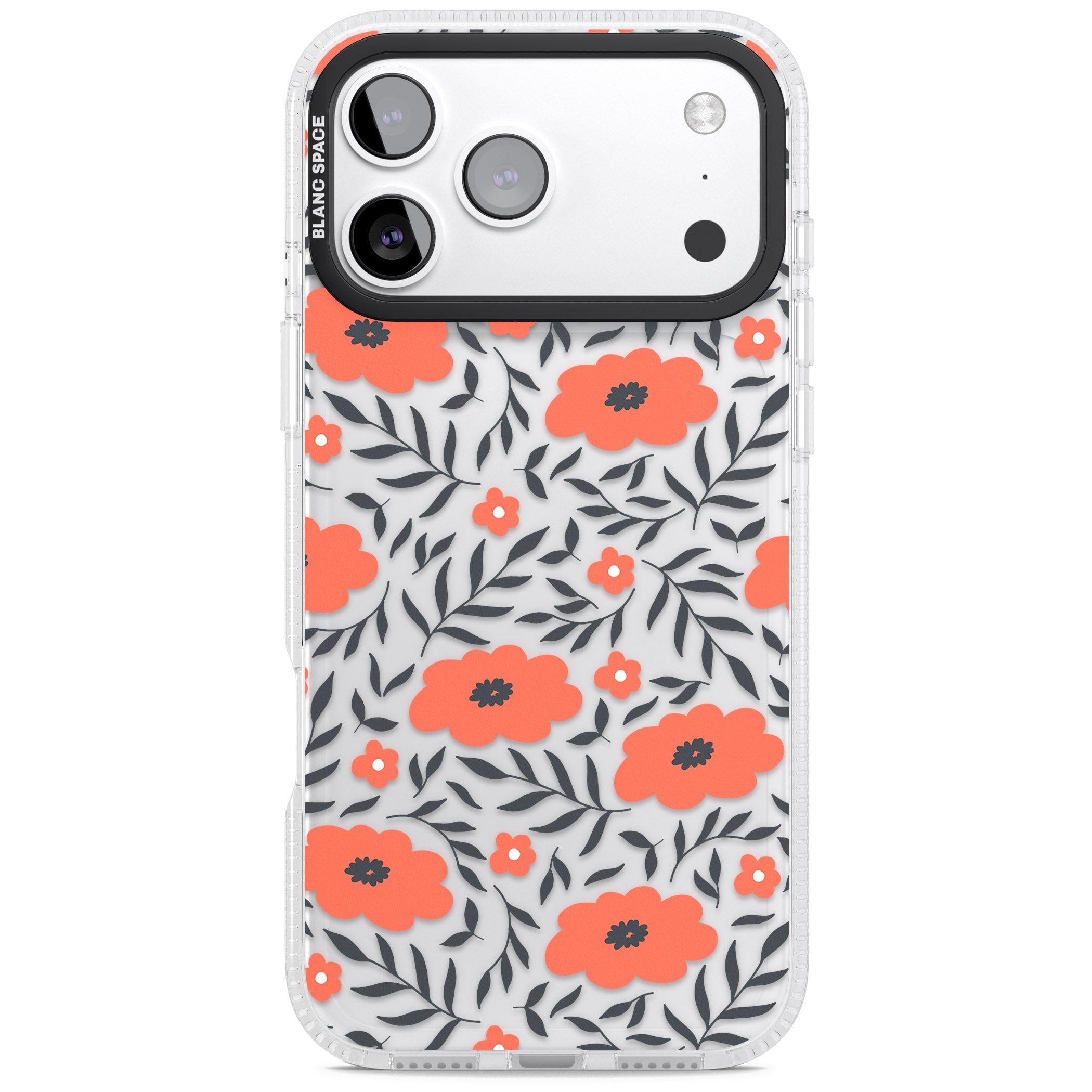 Red Poppy Floral iPhone 17 Pro Max Impact Air Clear Phone Case