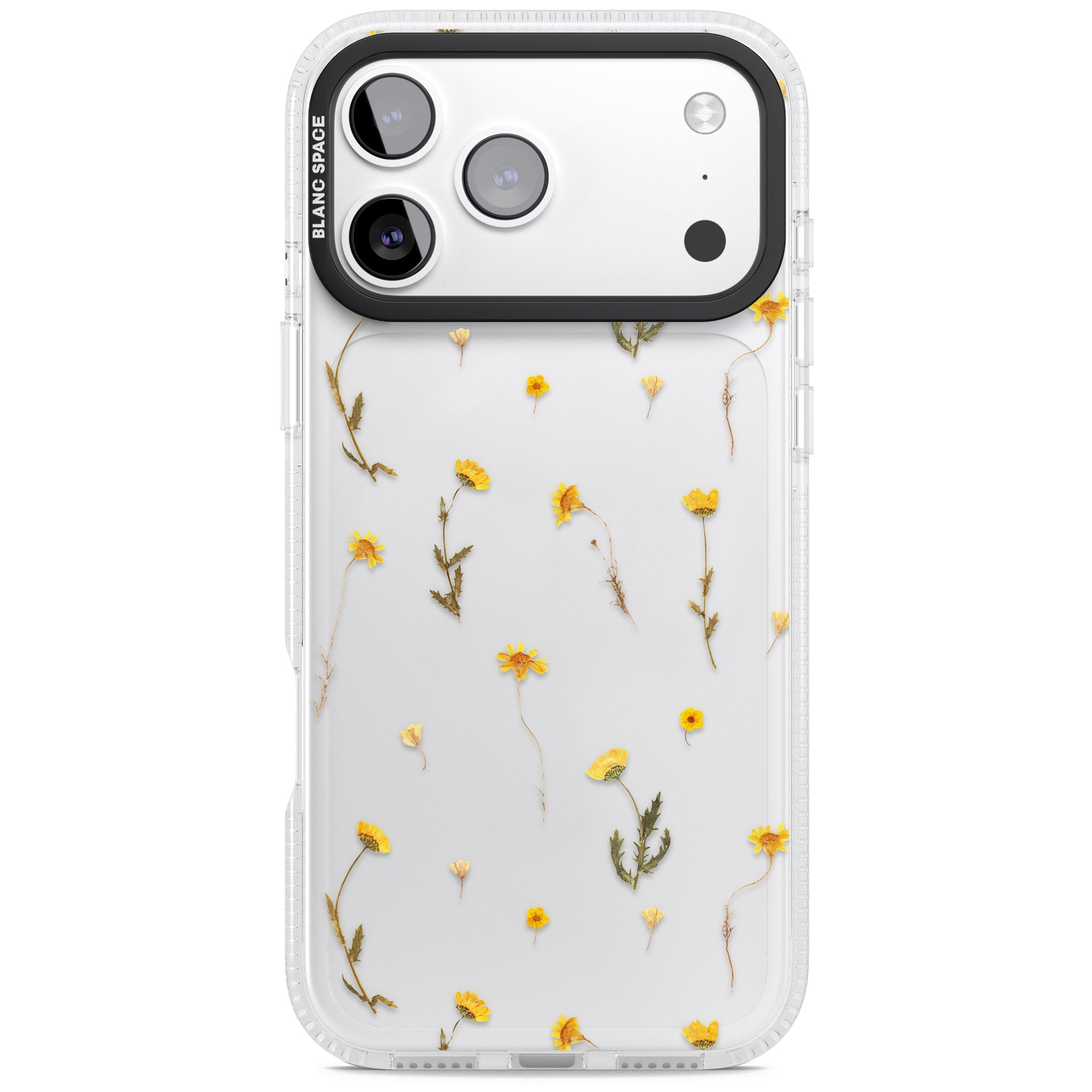 Yellow Wildflower iPhone 17 Pro Max Impact Air Clear Phone Case