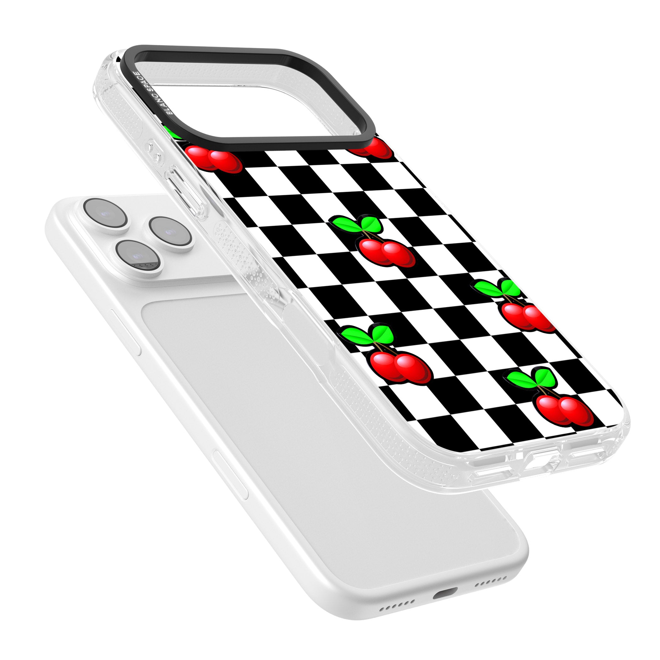 Checkered Cherry iPhone 17 Pro Max Impact Air Clear Phone Case Colours