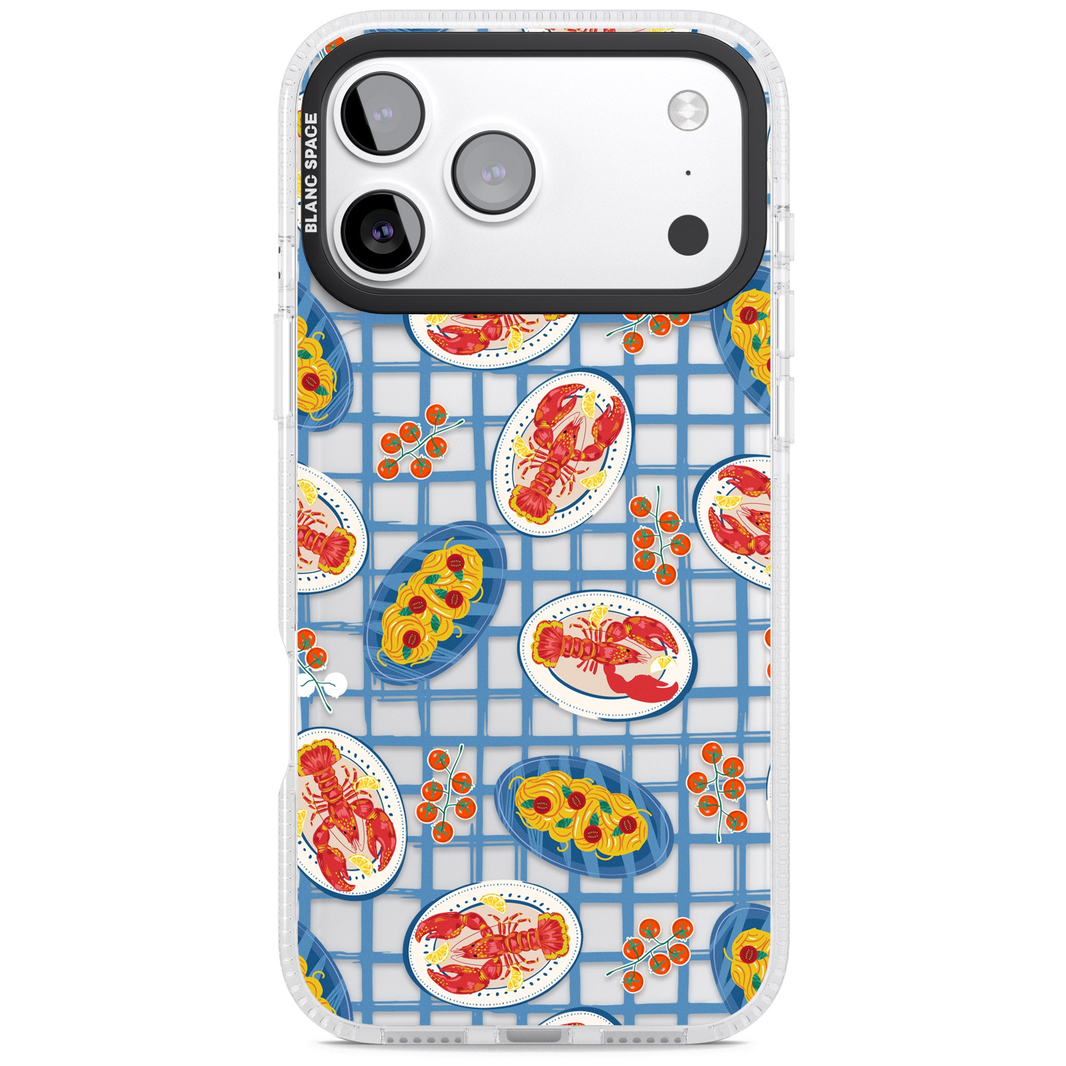 Lobster & Pasta Picnic iPhone 17 Pro Max Impact Air Clear Phone Case