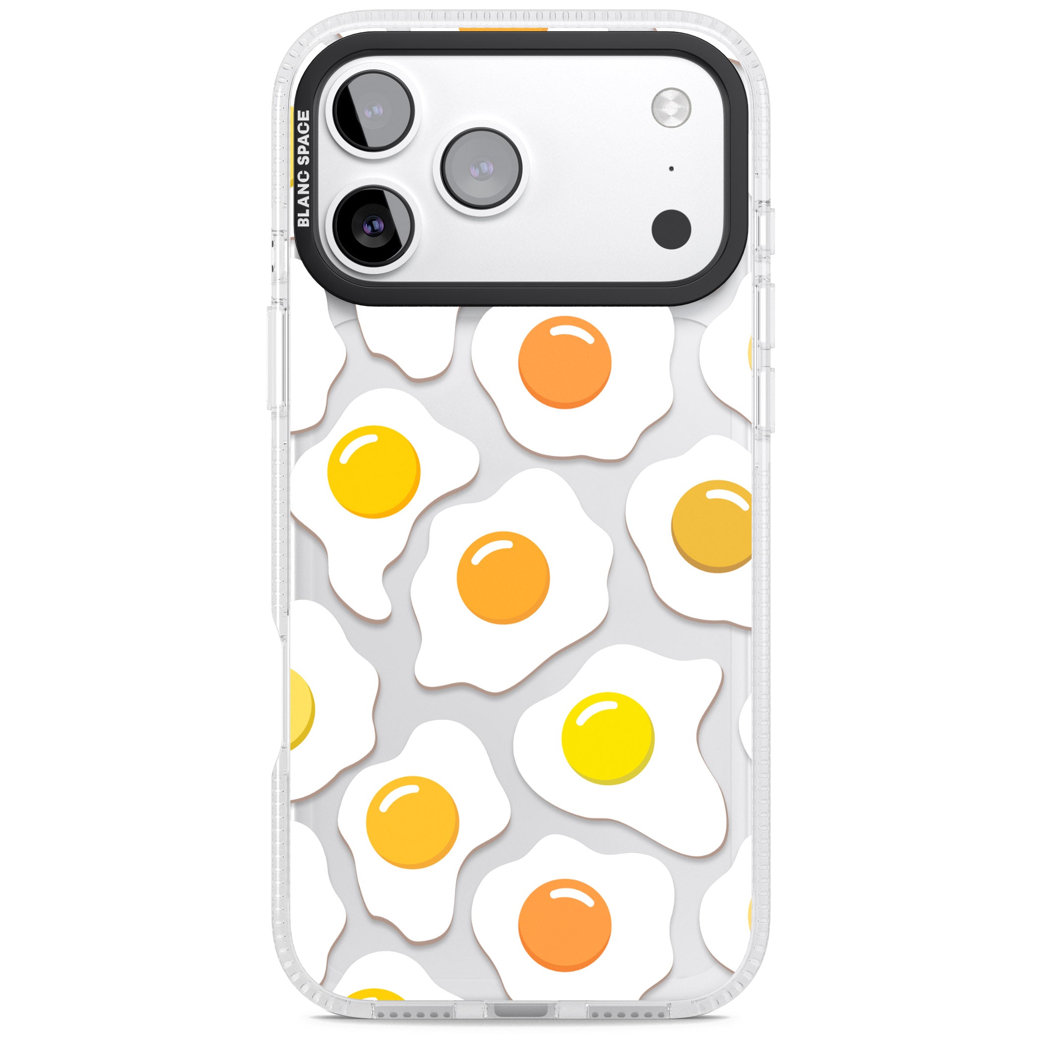 Fried Egg Pattern iPhone 17 Pro Max Impact Air Clear Phone Case