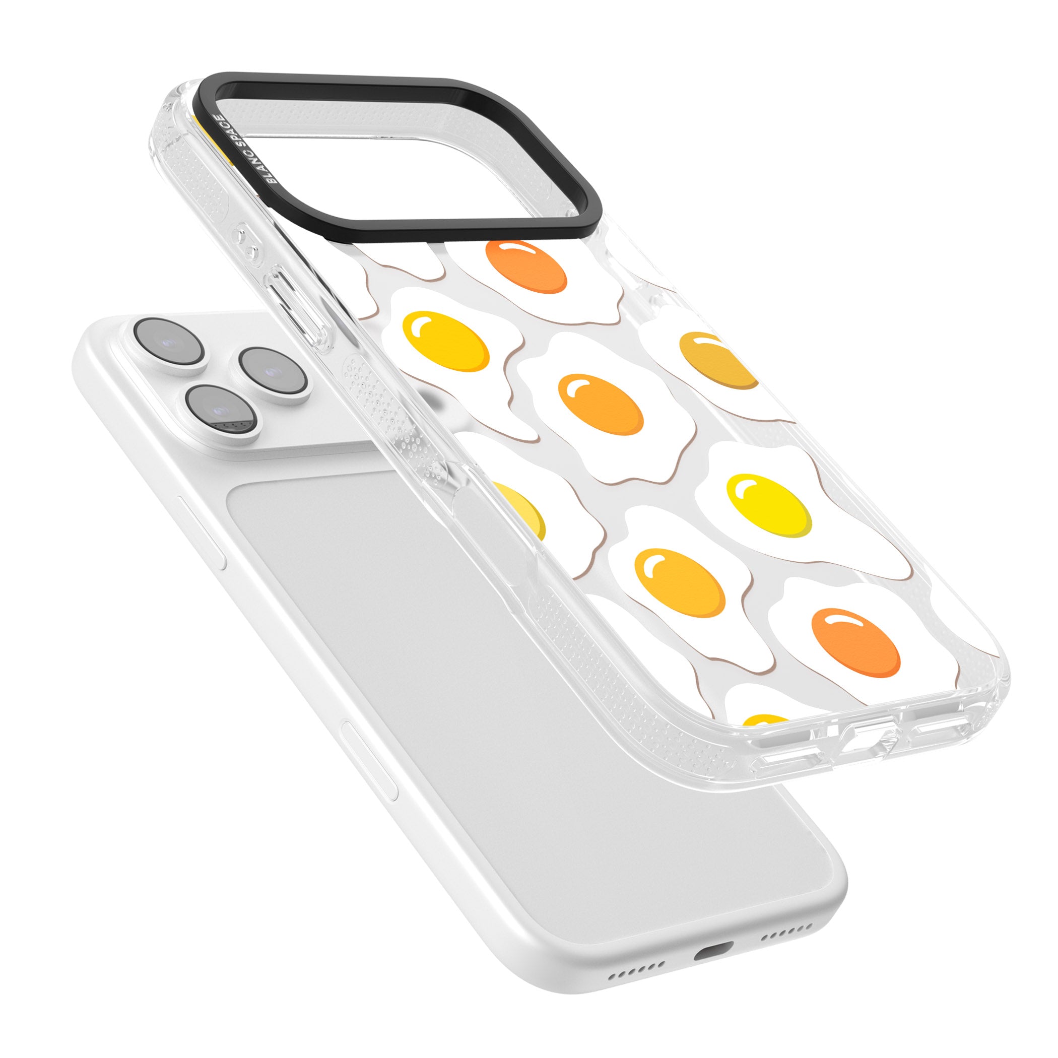 Fried Egg Pattern iPhone 17 Pro Max Impact Air Clear Phone Case Colours