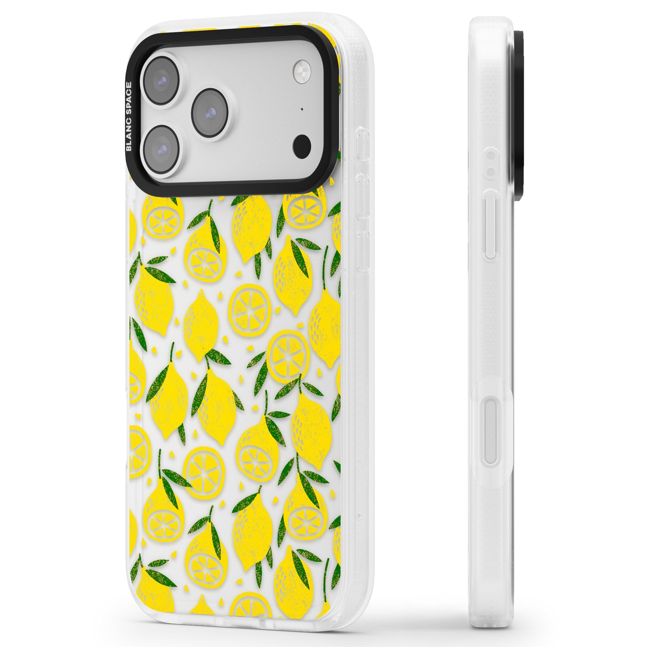 Lemon Delight iPhone 17 Pro Max Impact Air Clear Phone Case Side Profile