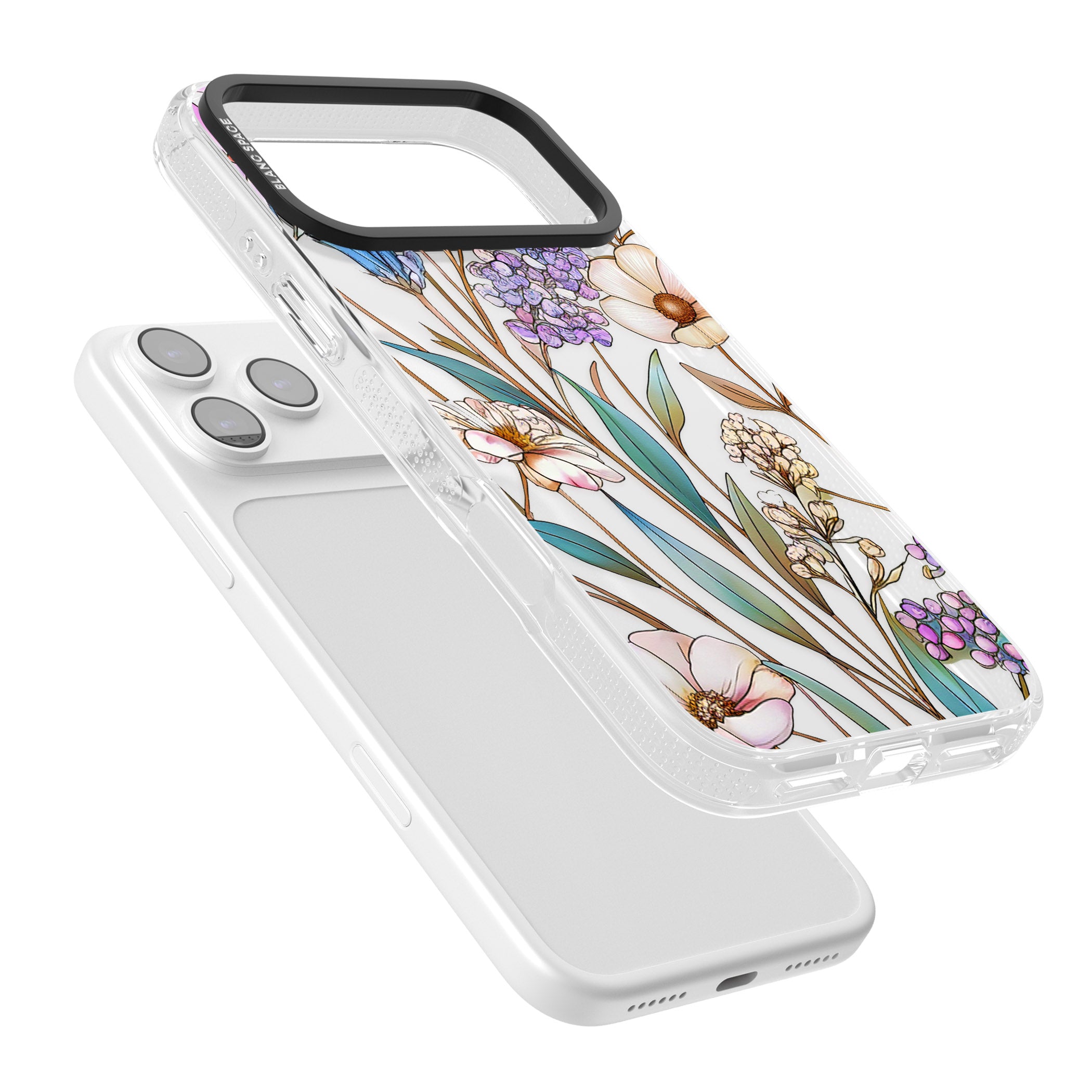 Glass Wildflower Mix iPhone 17 Pro Max Impact Air Clear Phone Case Colours
