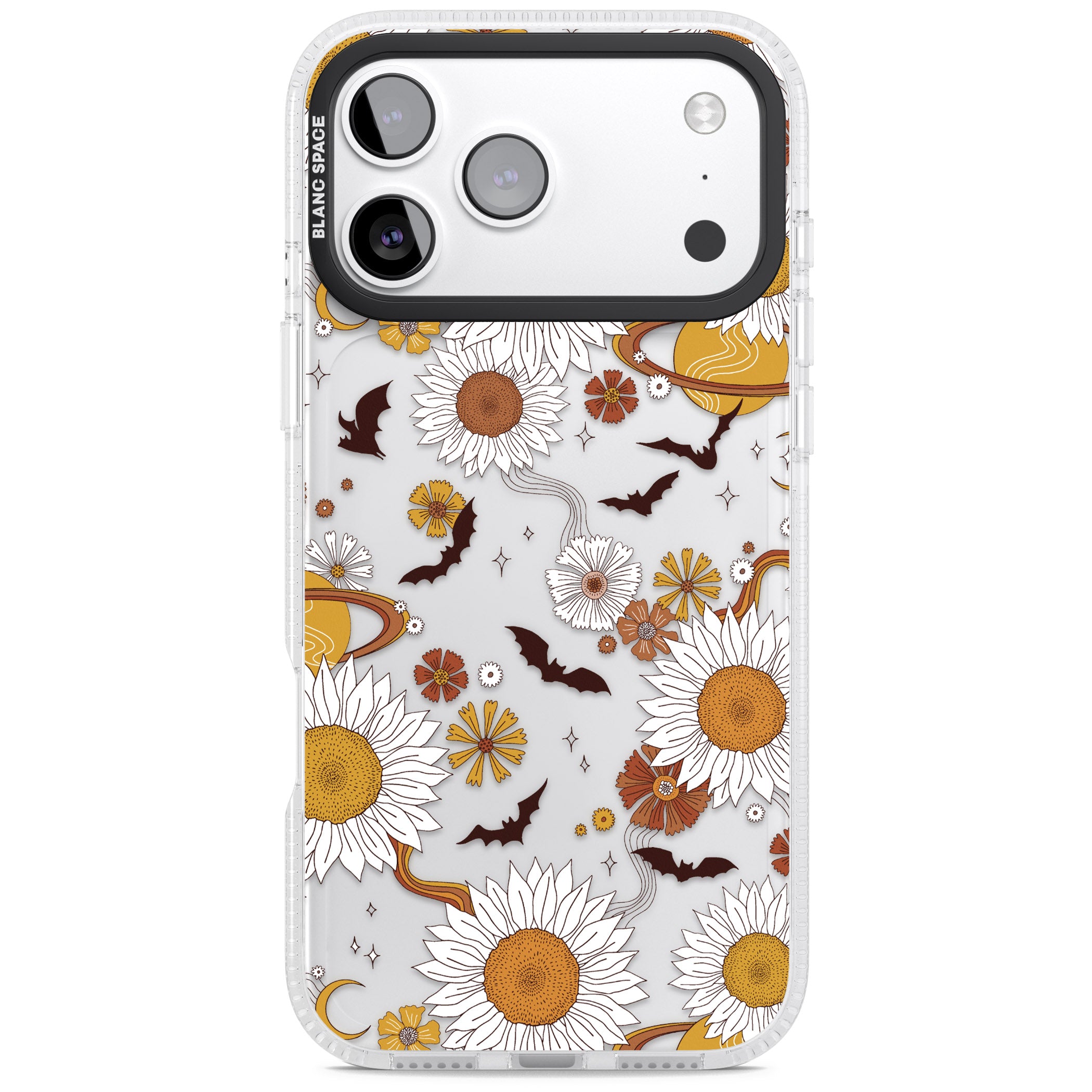Halloween Bats And Planets iPhone 17 Pro Max Impact Air Clear Phone Case