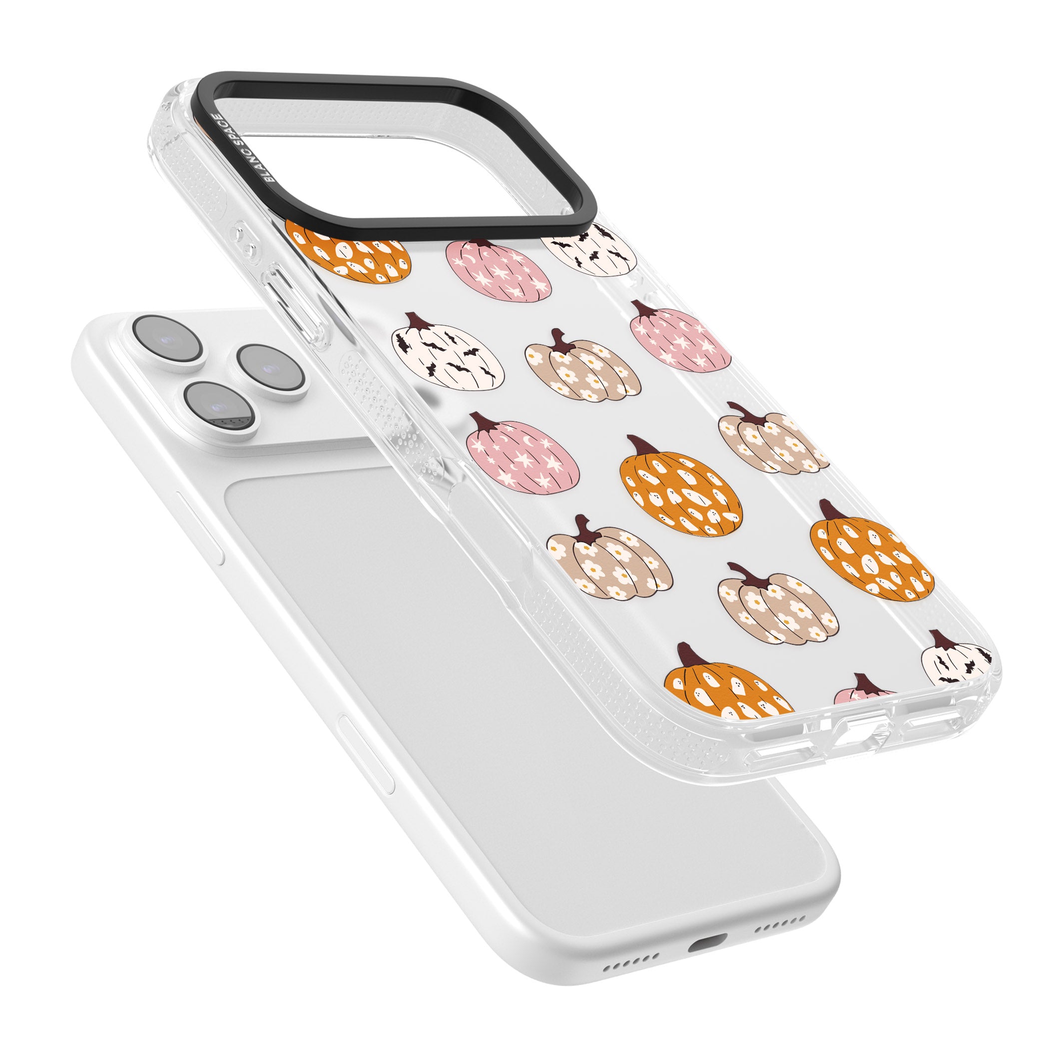 Floral Pumpkins iPhone 17 Pro Max Impact Air Clear Phone Case Colours