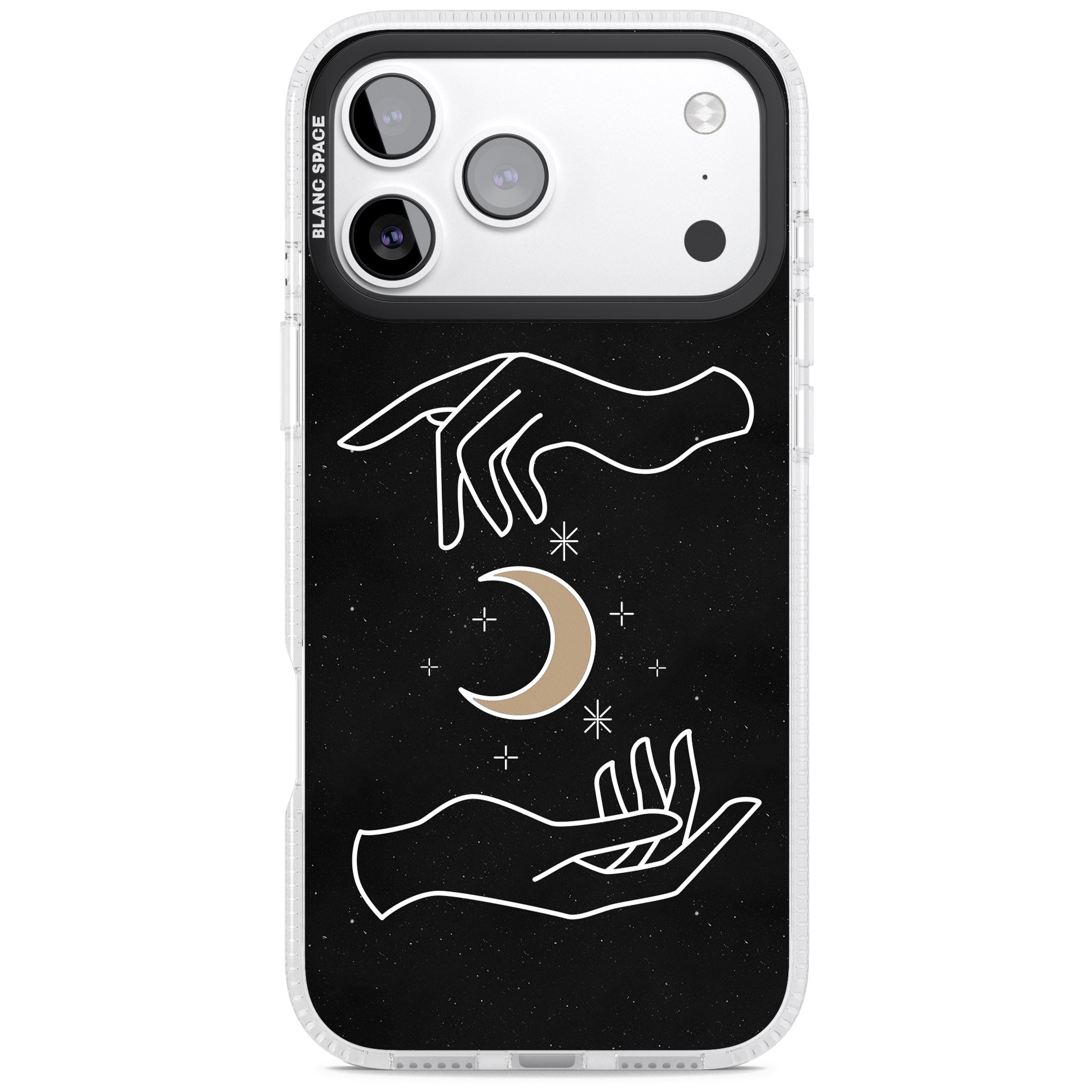 Cosmic Hands iPhone 17 Pro Max Impact Air Clear Phone Case