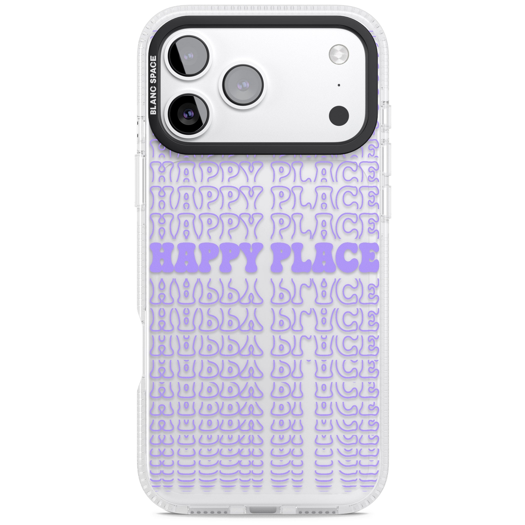Happy Place (Purple) iPhone 17 Pro Max Impact Air Clear Phone Case
