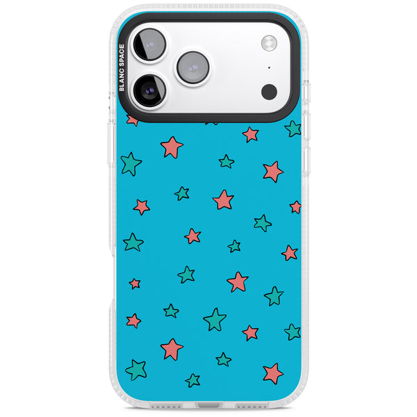 Blue Heartstopper Stars Pattern