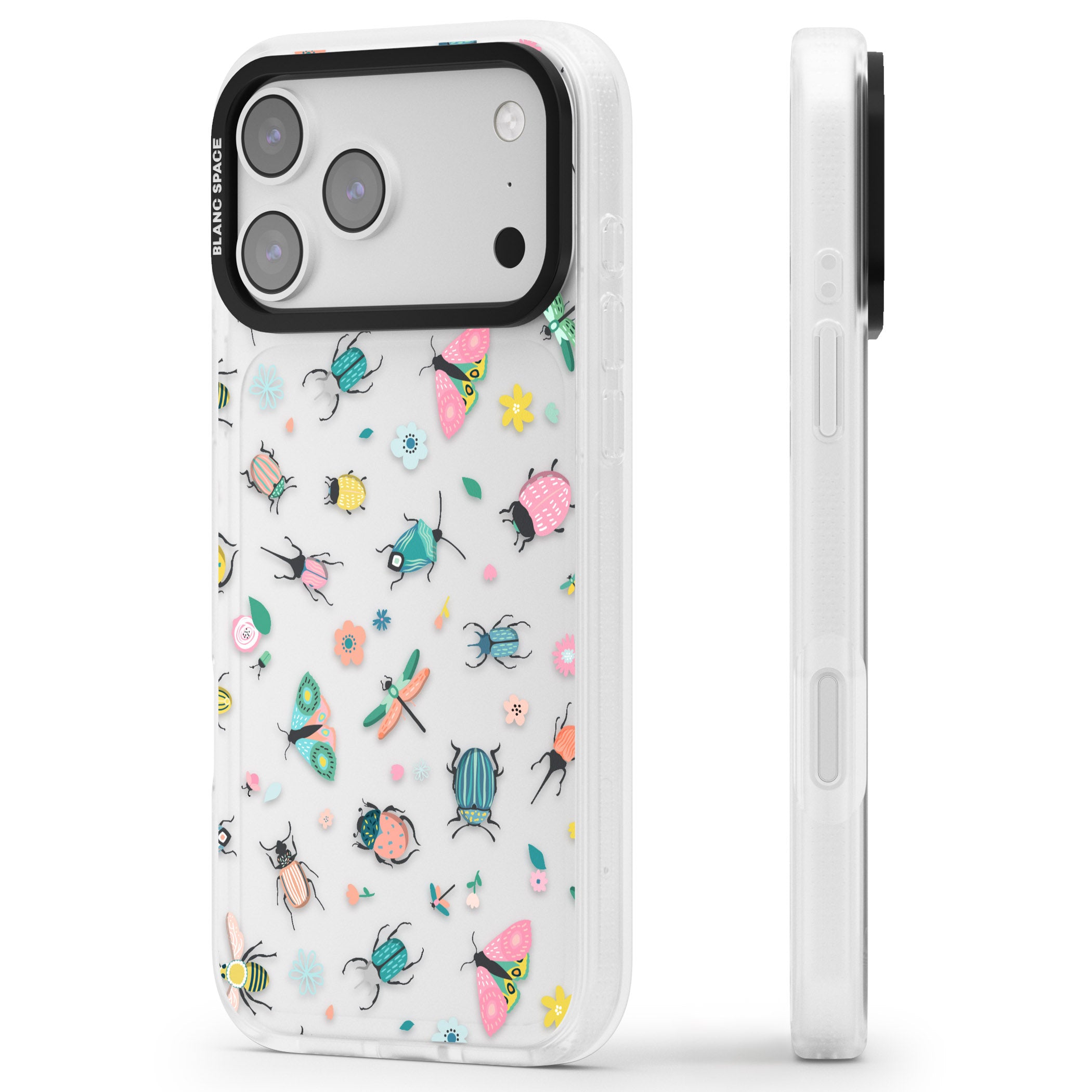 Playful Bug Life iPhone 17 Pro Max Impact Air Clear Phone Case Side Profile