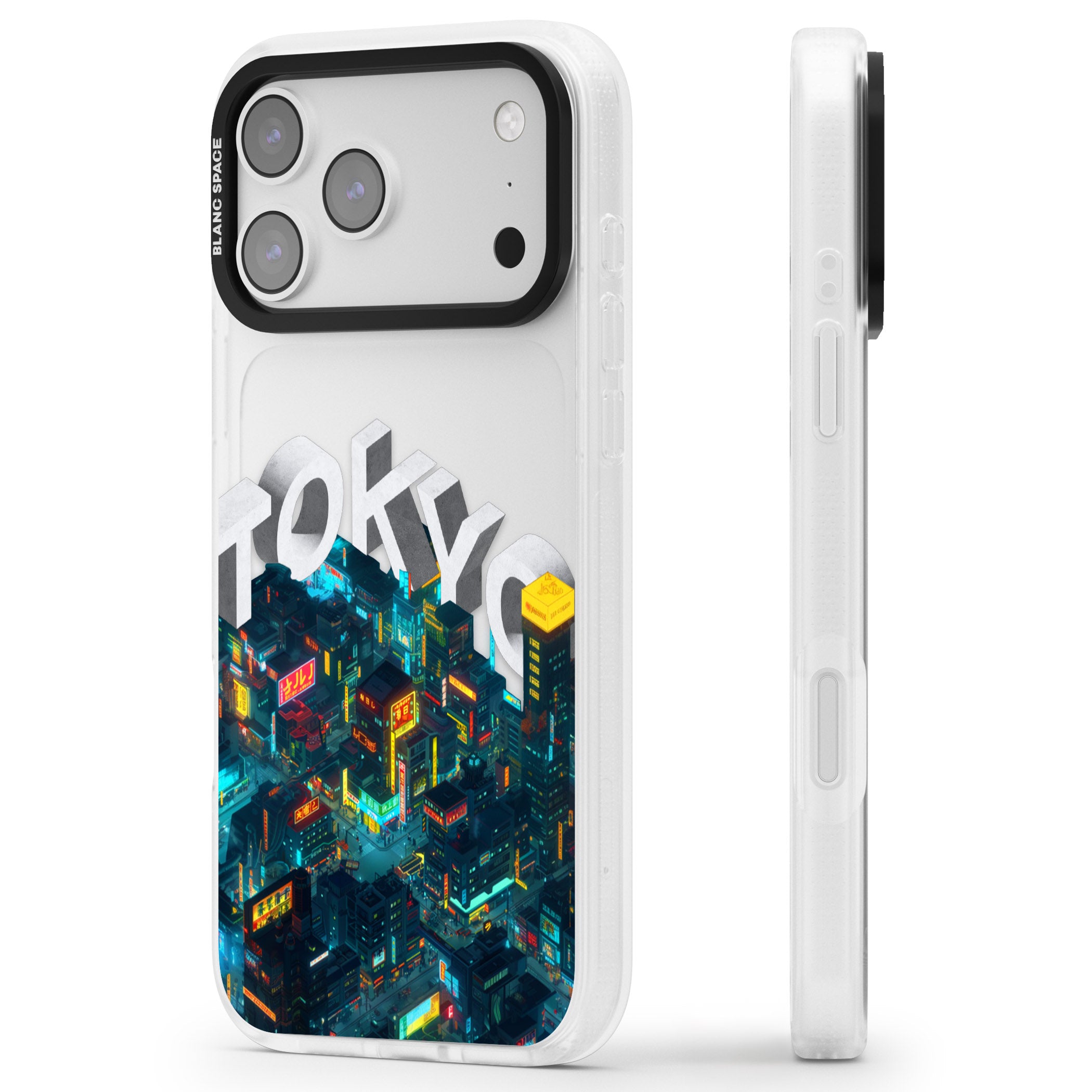 Tokyo iPhone 17 Pro Max Impact Air Clear Phone Case Side Profile